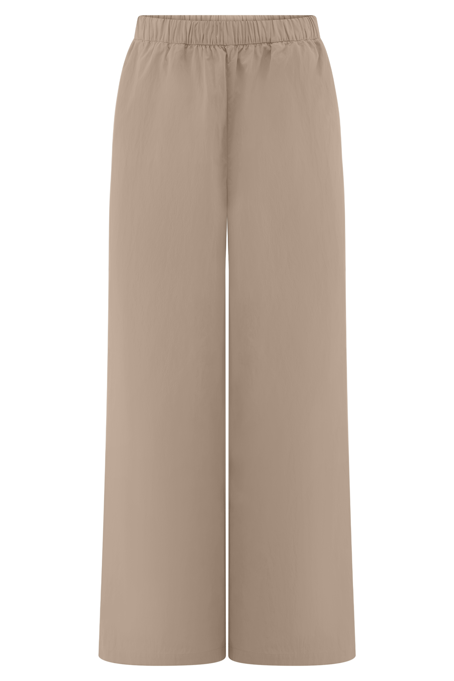 Cotton Wide Leg Pants with Elastic Waist | Campbell Sand