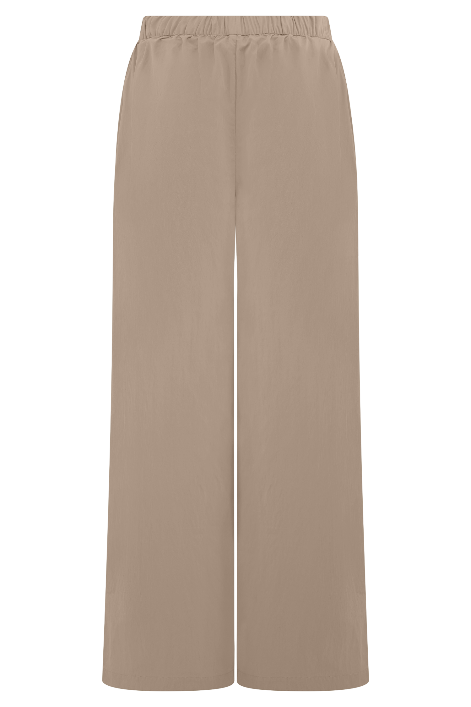 Cotton Wide Leg Pants with Elastic Waist | Campbell Sand