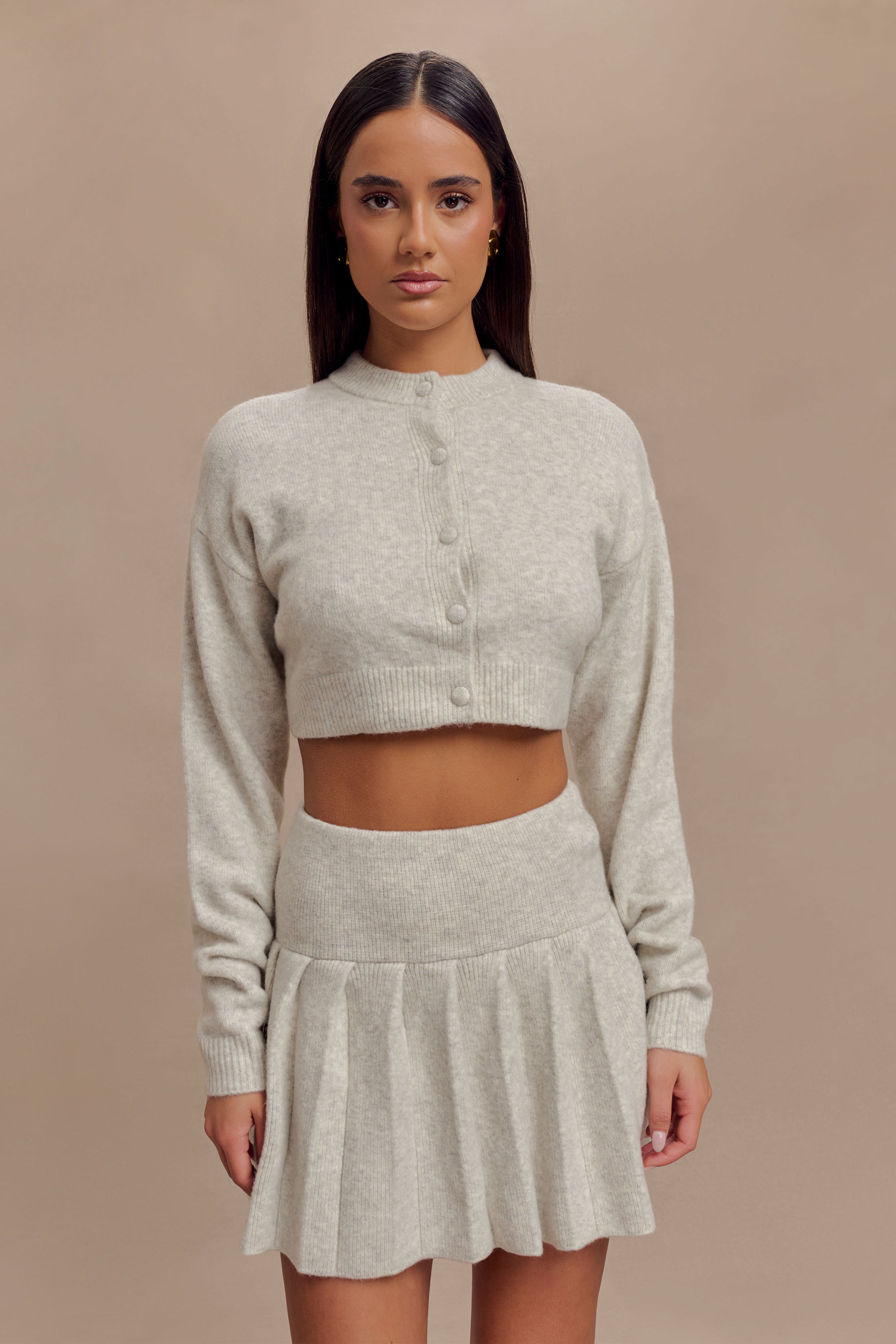 Pleated Knit Mini Skirt - High Waisted & Elastic | Dionne