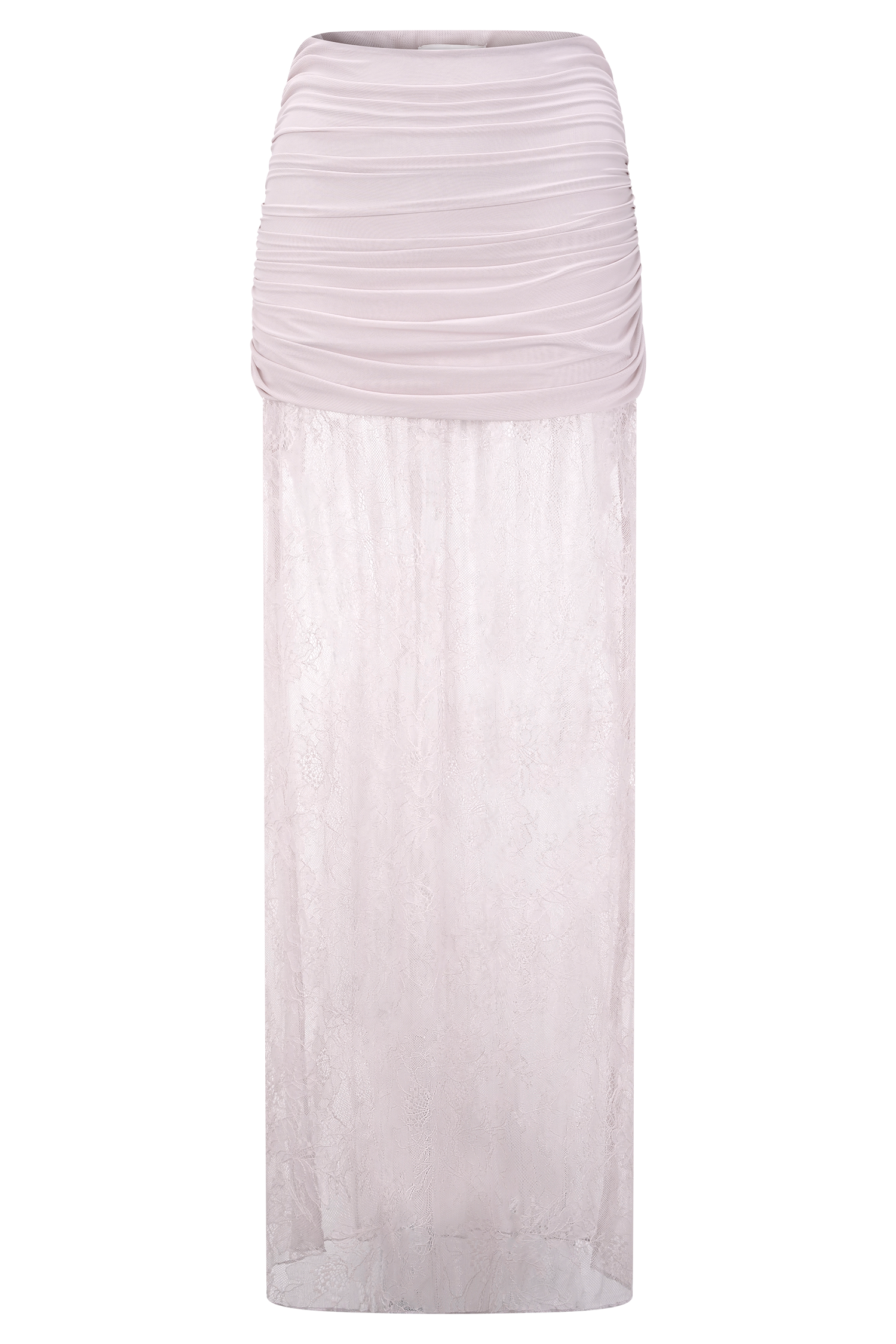 Lace and Mesh Maxi Skirt for Women | Guinevere Lilac