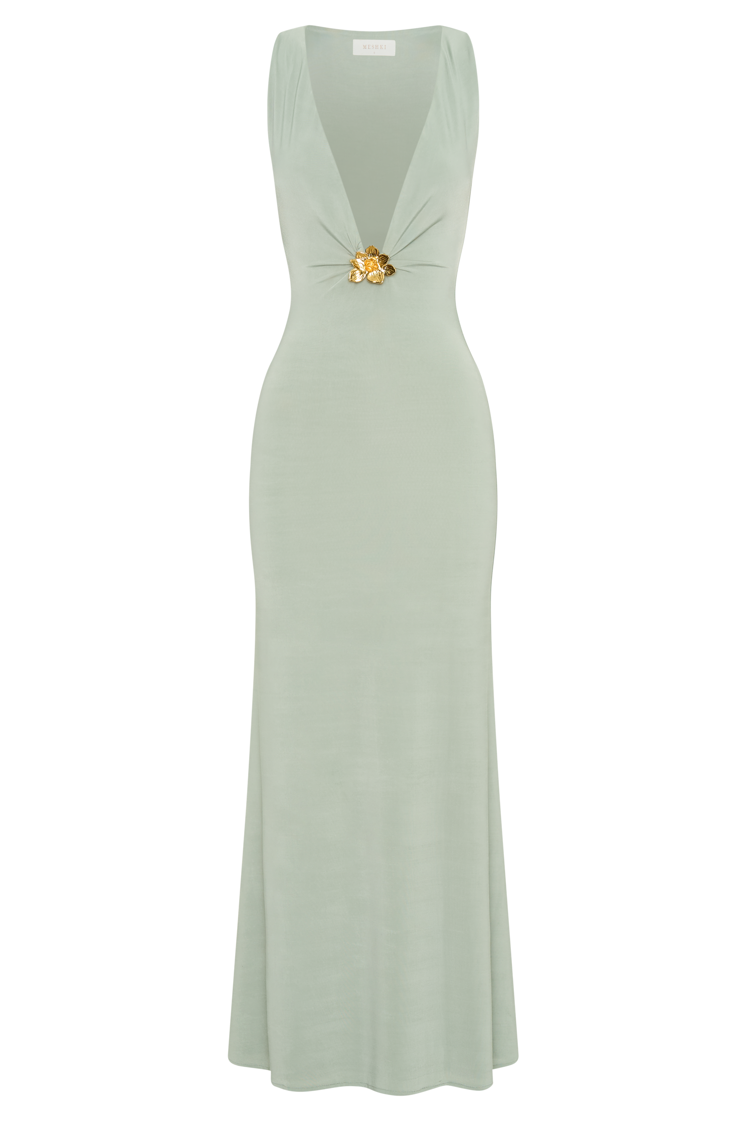 Floral Hardware Plunge Maxi Dress | Beck Basil