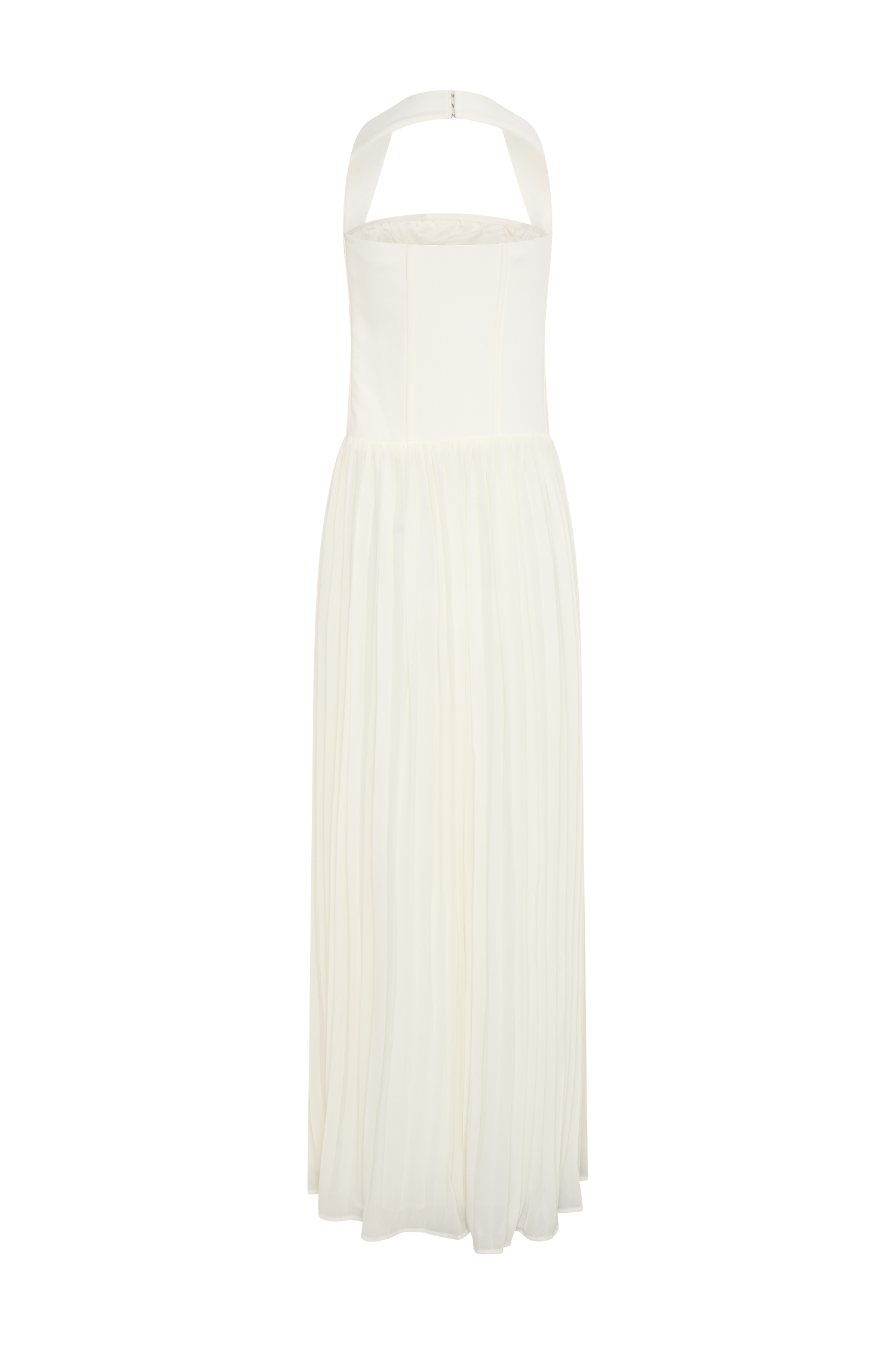 Pleated Halter Maxi Dress for Weddings & Special Occasions | Stacie Ivory