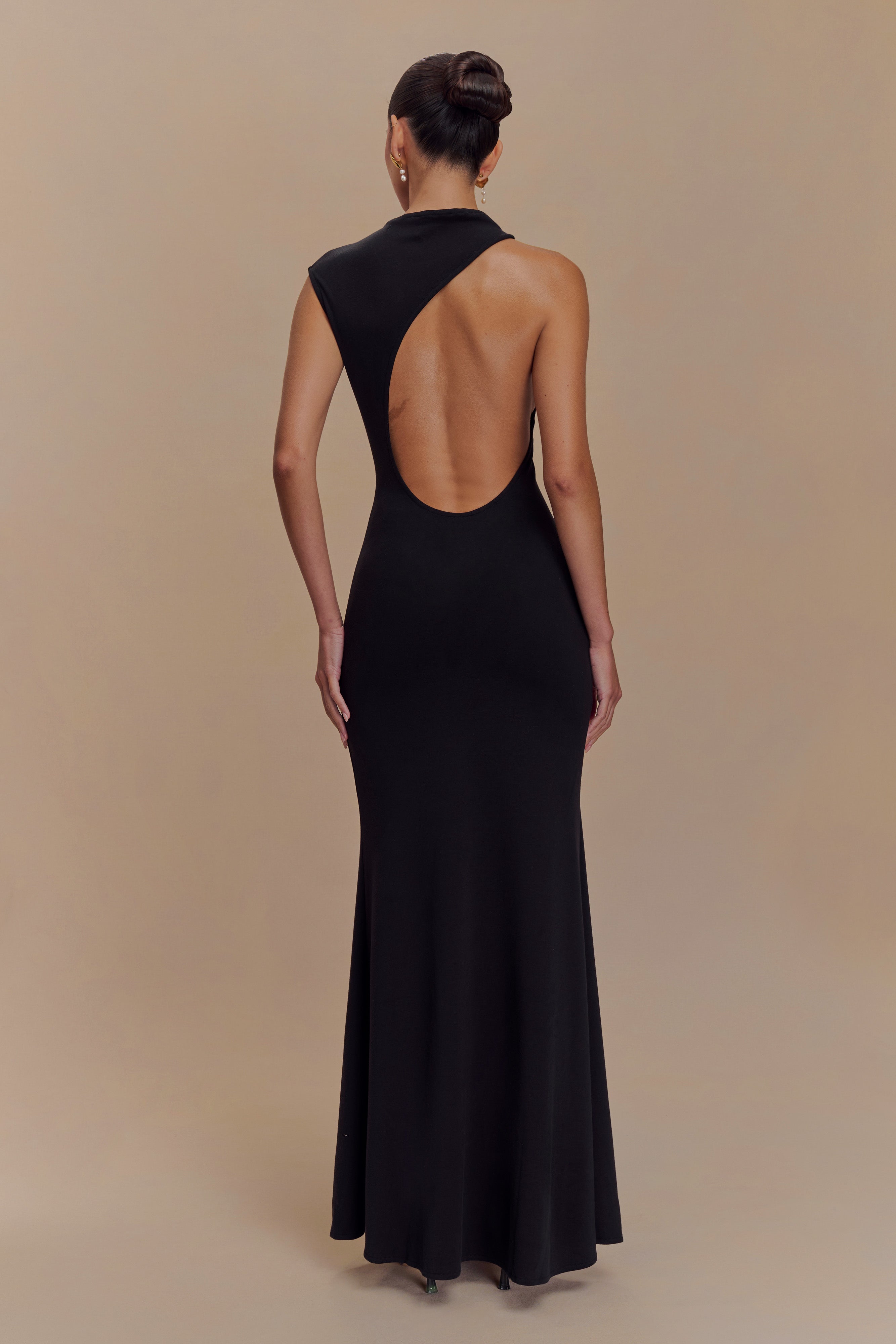 Cut Out Maxi Dress with Open Back & Fishtail Hem | Katerina