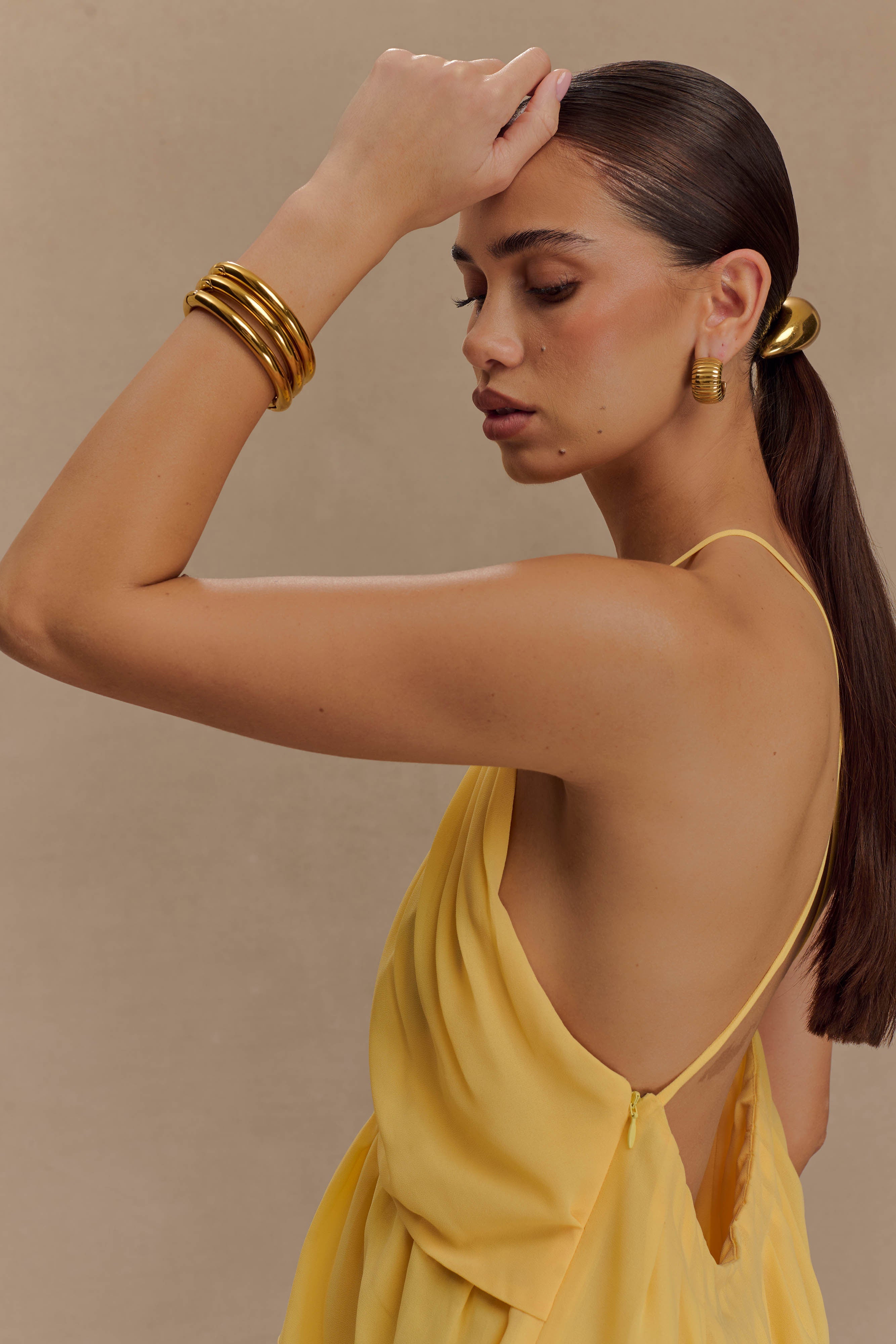 Gold Plated Bangle Set for Women | Leilani Stackable Bracelets