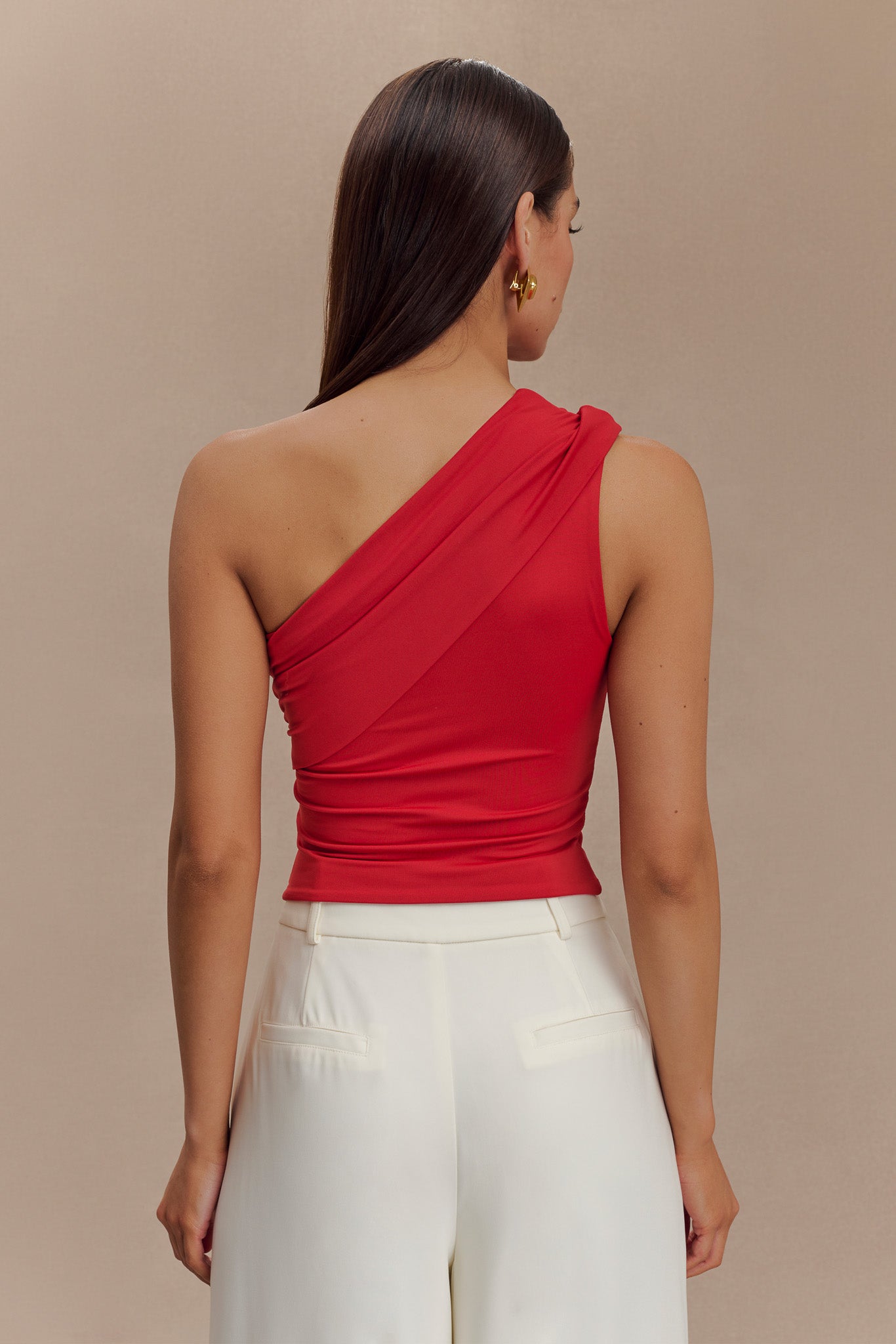 Eco-Friendly One Shoulder Twist Top | Solene Recycled Nylon