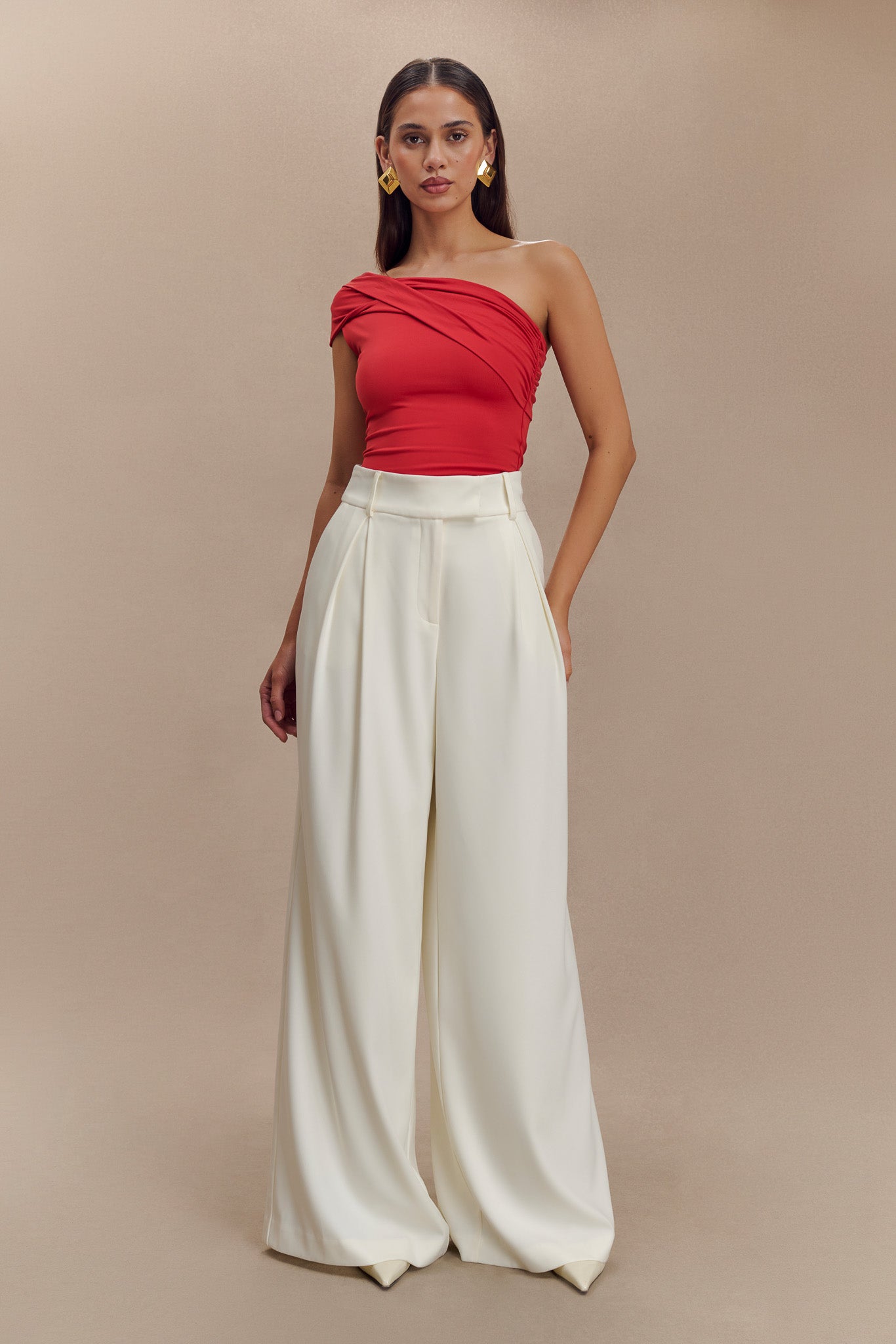 Eco-Friendly One Shoulder Twist Top | Solene Recycled Nylon