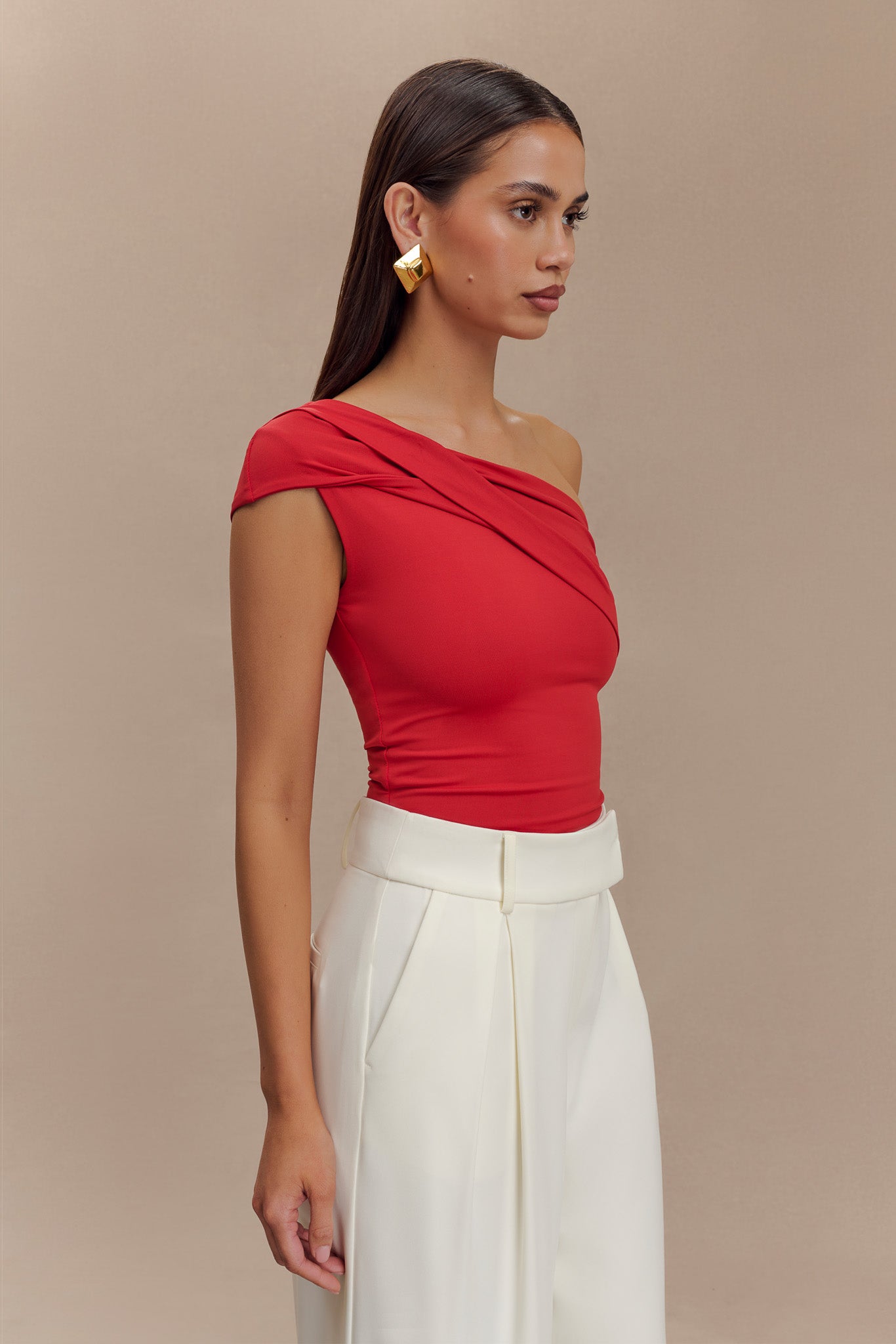 Eco-Friendly One Shoulder Twist Top | Solene Recycled Nylon
