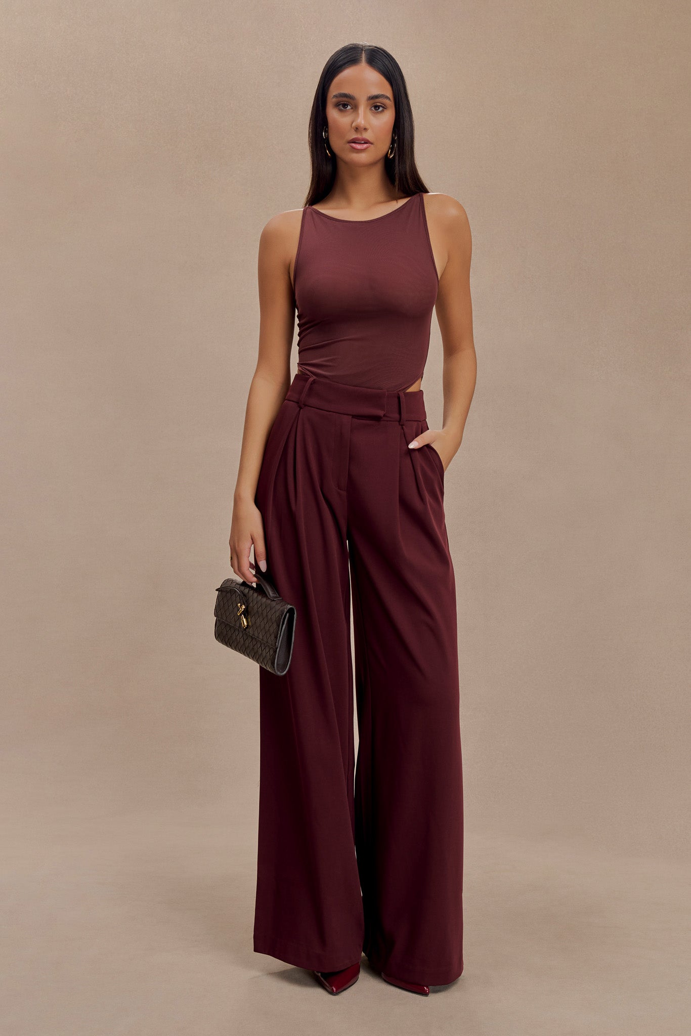 Boat Neck Sheer Mesh Top with Dolphin Hem | Marla