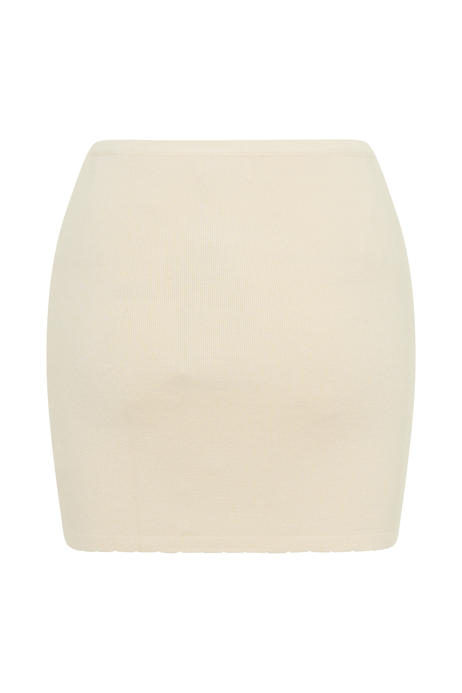 Embroidered Knit Mini Skirt with Elastic Waistband | Monroe