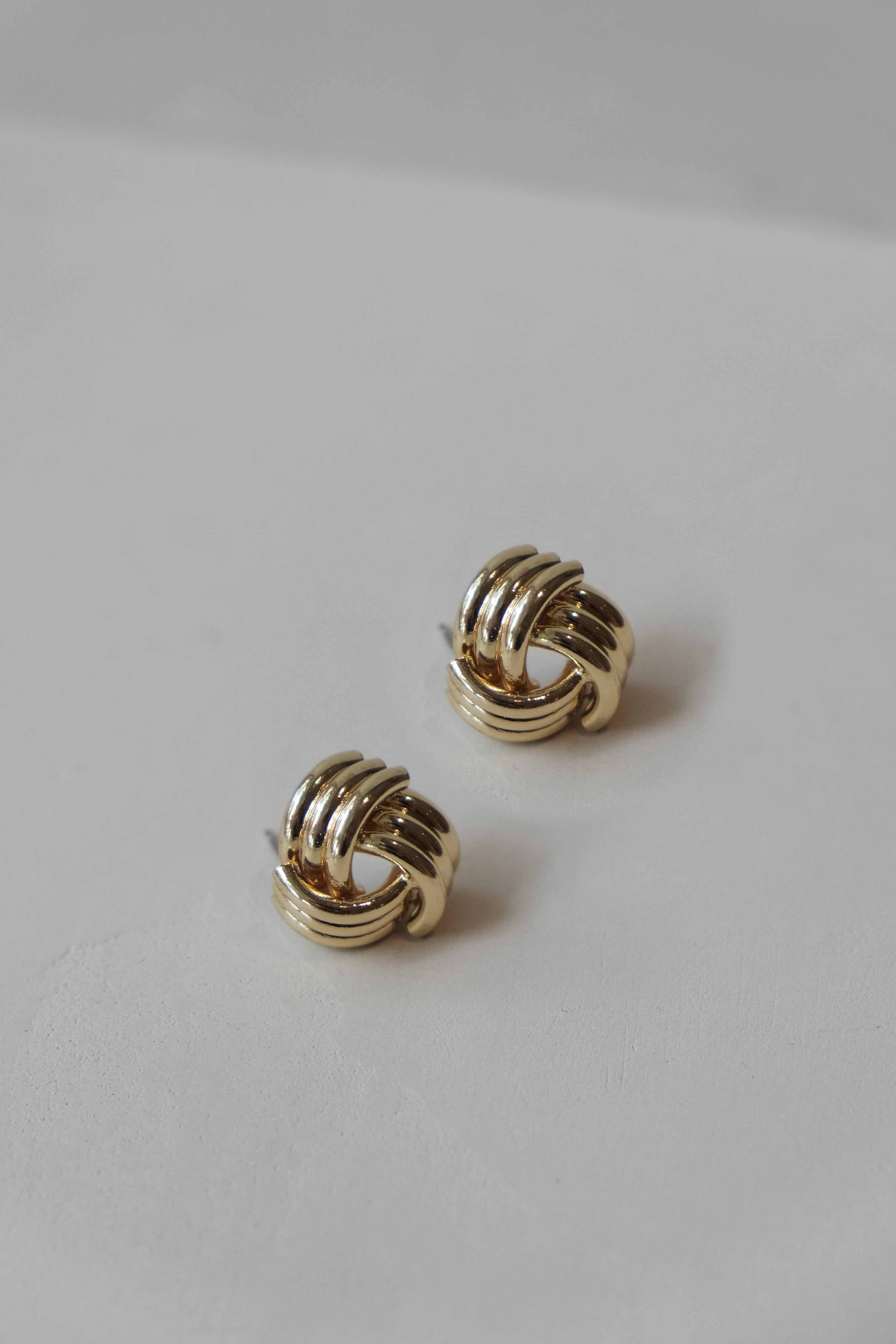 Gold Knot Earrings for Women | 18K Plated Stainless Steel | Rowan