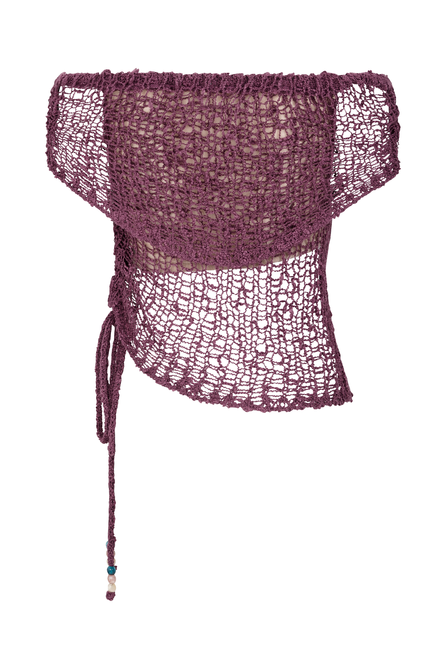 Off Shoulder Knit Top with Ruched Waist & Asymmetrical Hem | Cordelia
