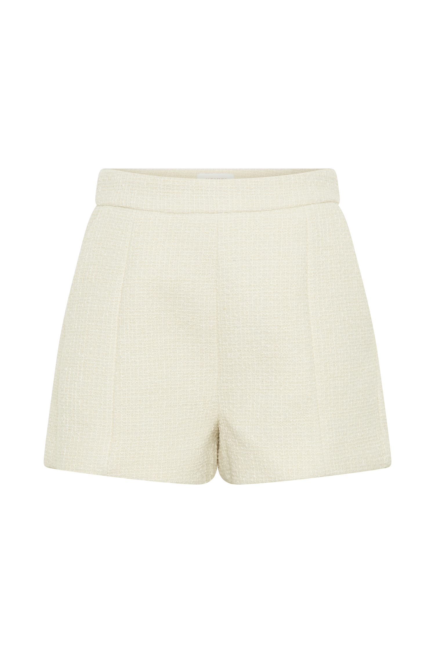 High-Waisted Boucle Shorts with Side Pockets | Parker Ivory