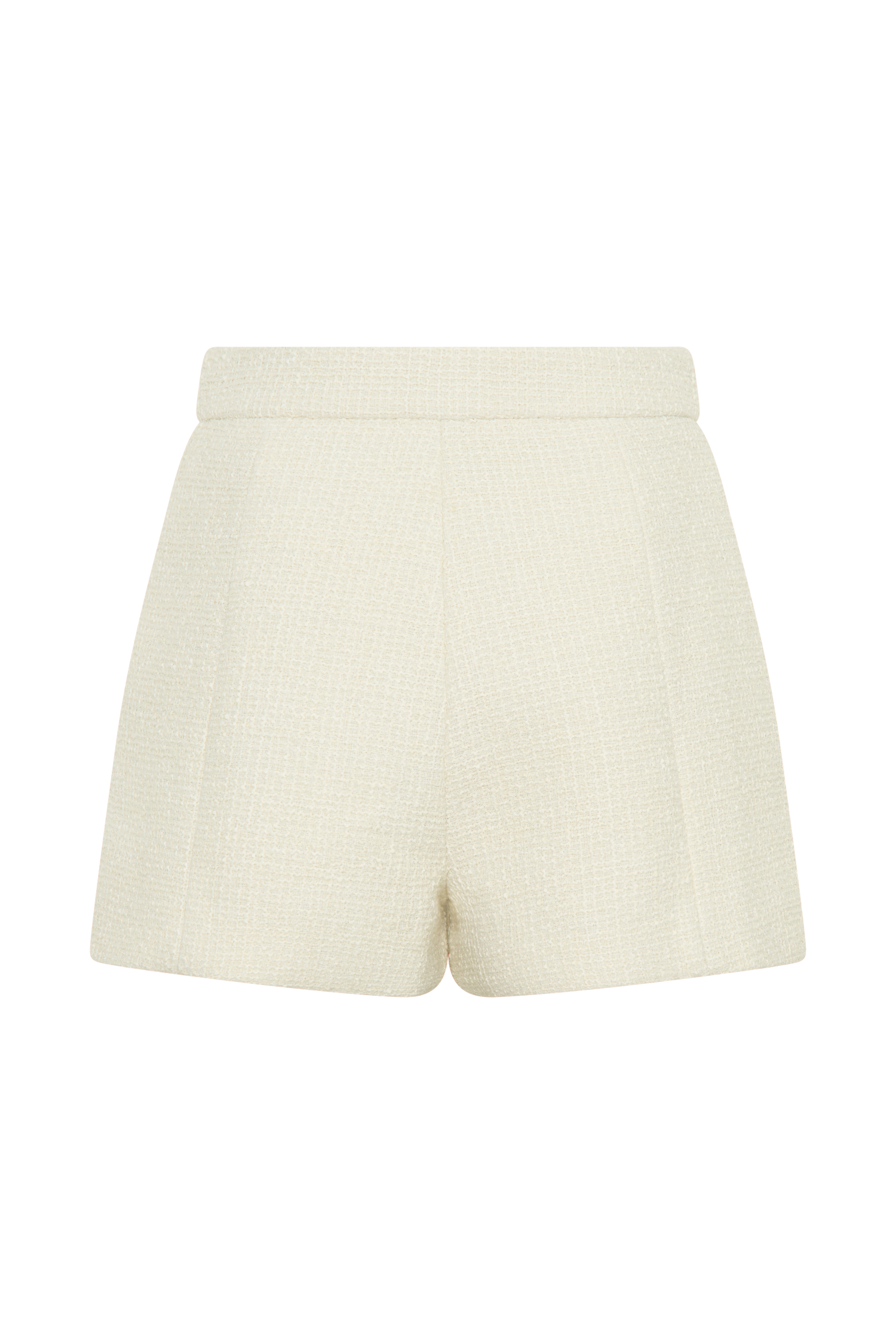 High-Waisted Boucle Shorts with Side Pockets | Parker Ivory