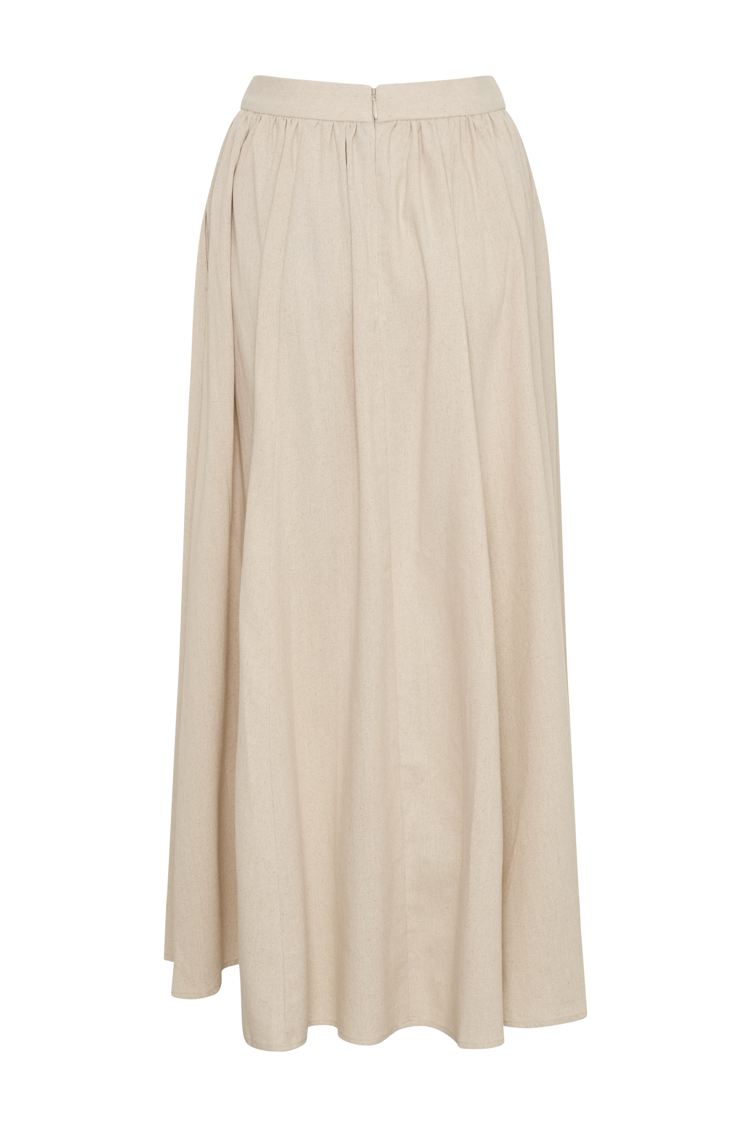 Linen Maxi Skirt with High Waist & Concealed Zipper | Clarence