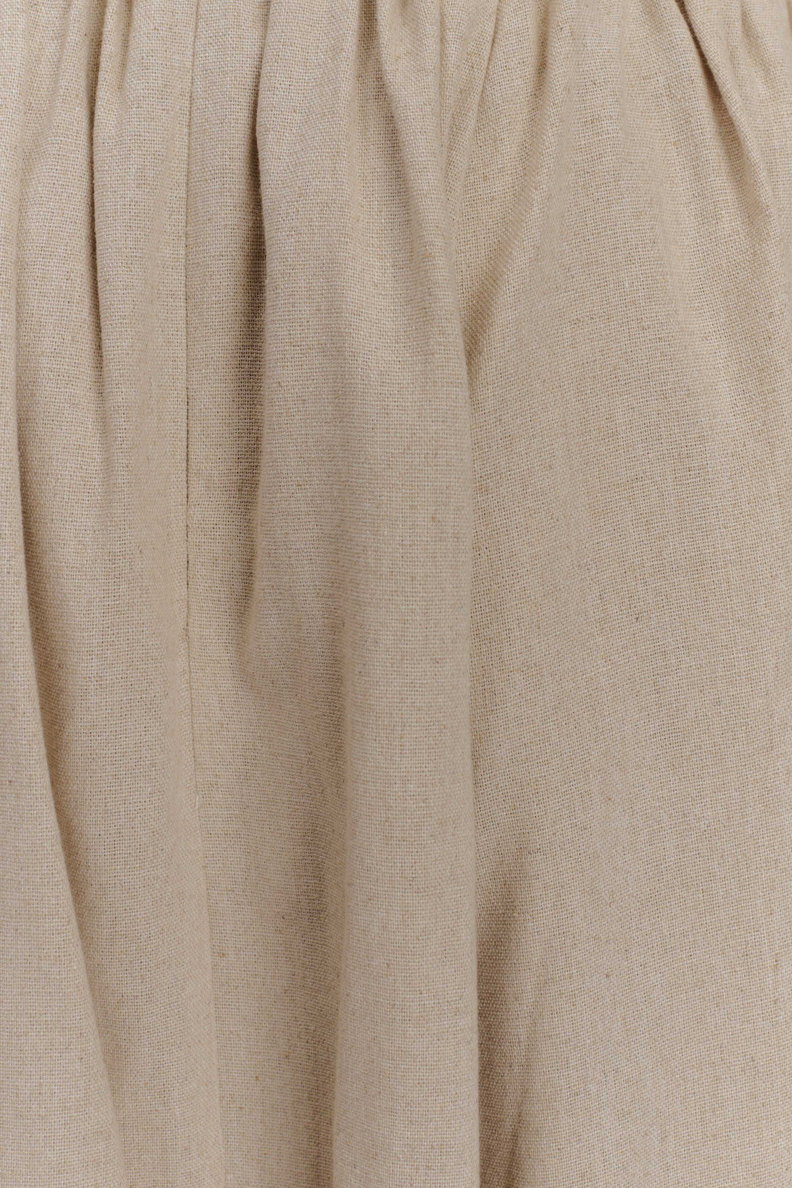 Linen Maxi Skirt with High Waist & Concealed Zipper | Clarence