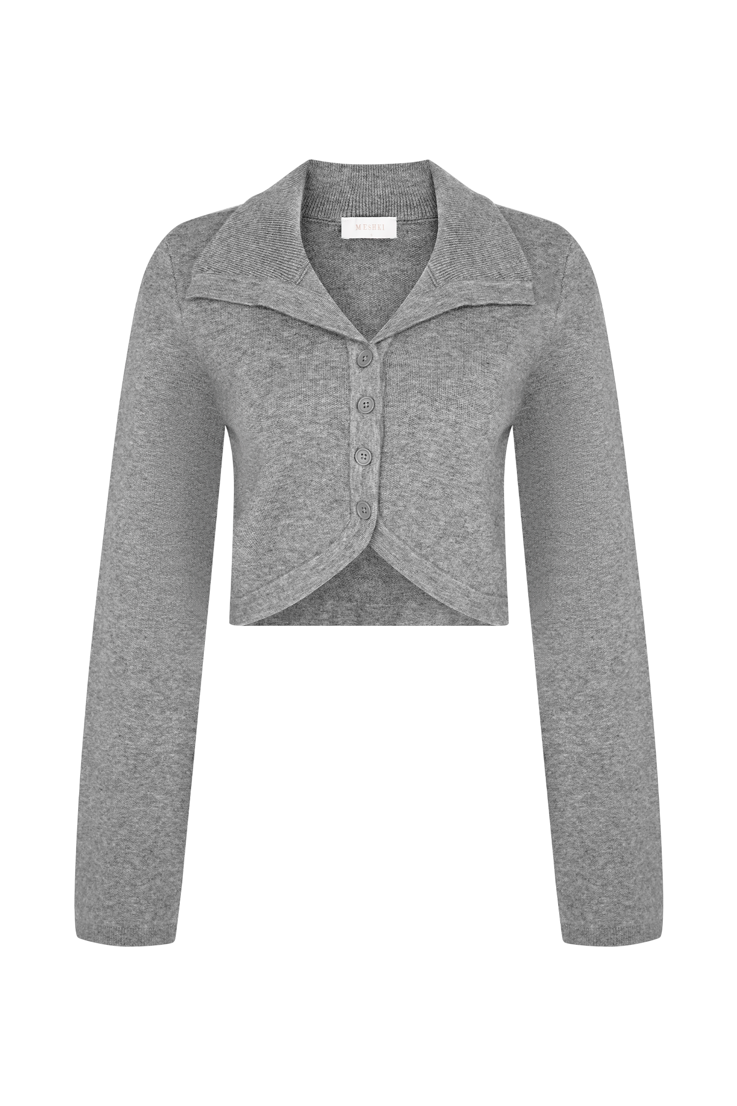 Curved Hem Knit Cardigan for Women | Annabelle Charcoal