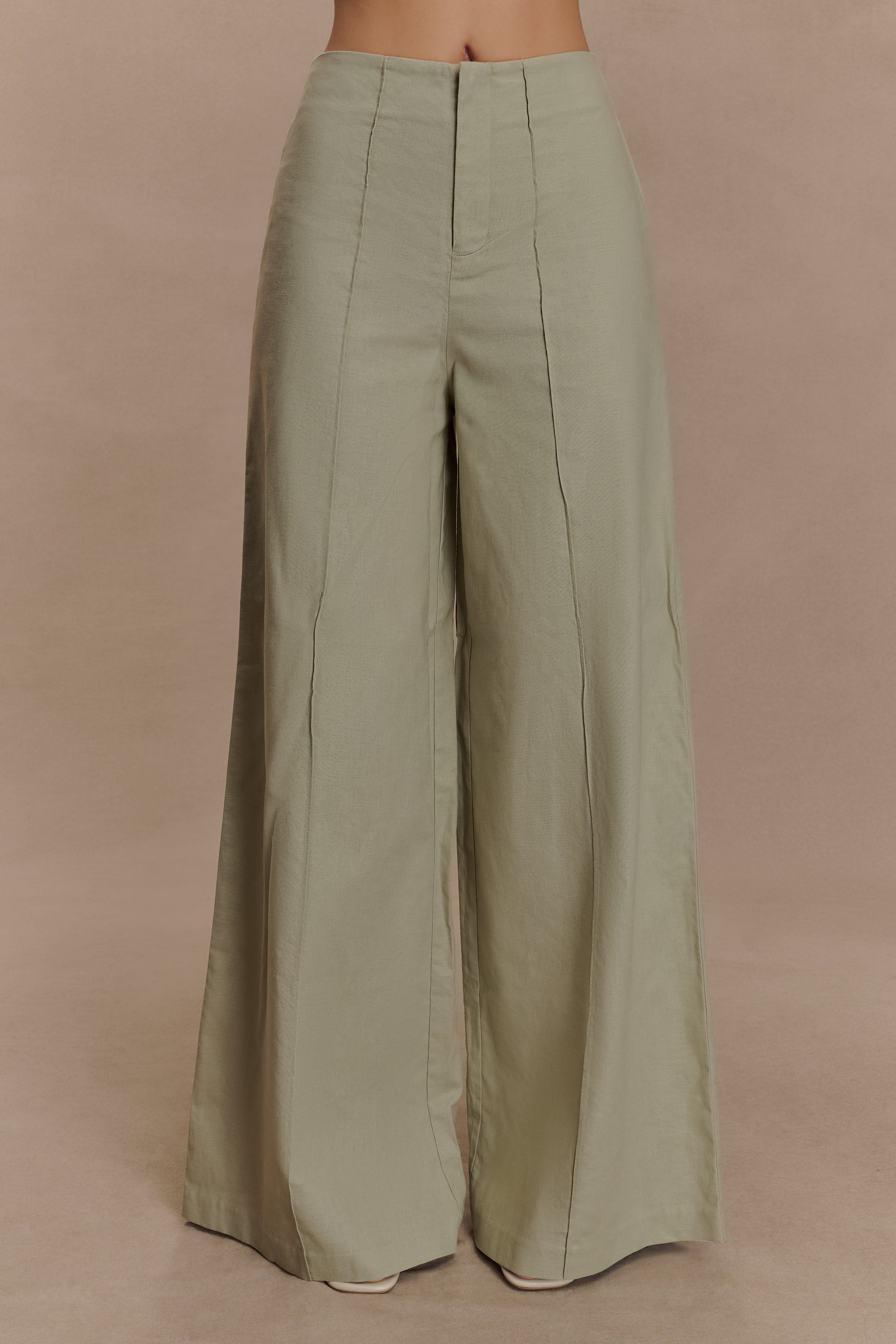 High Waist Linen Pants for Women with Straight Leg | Brandi Basil