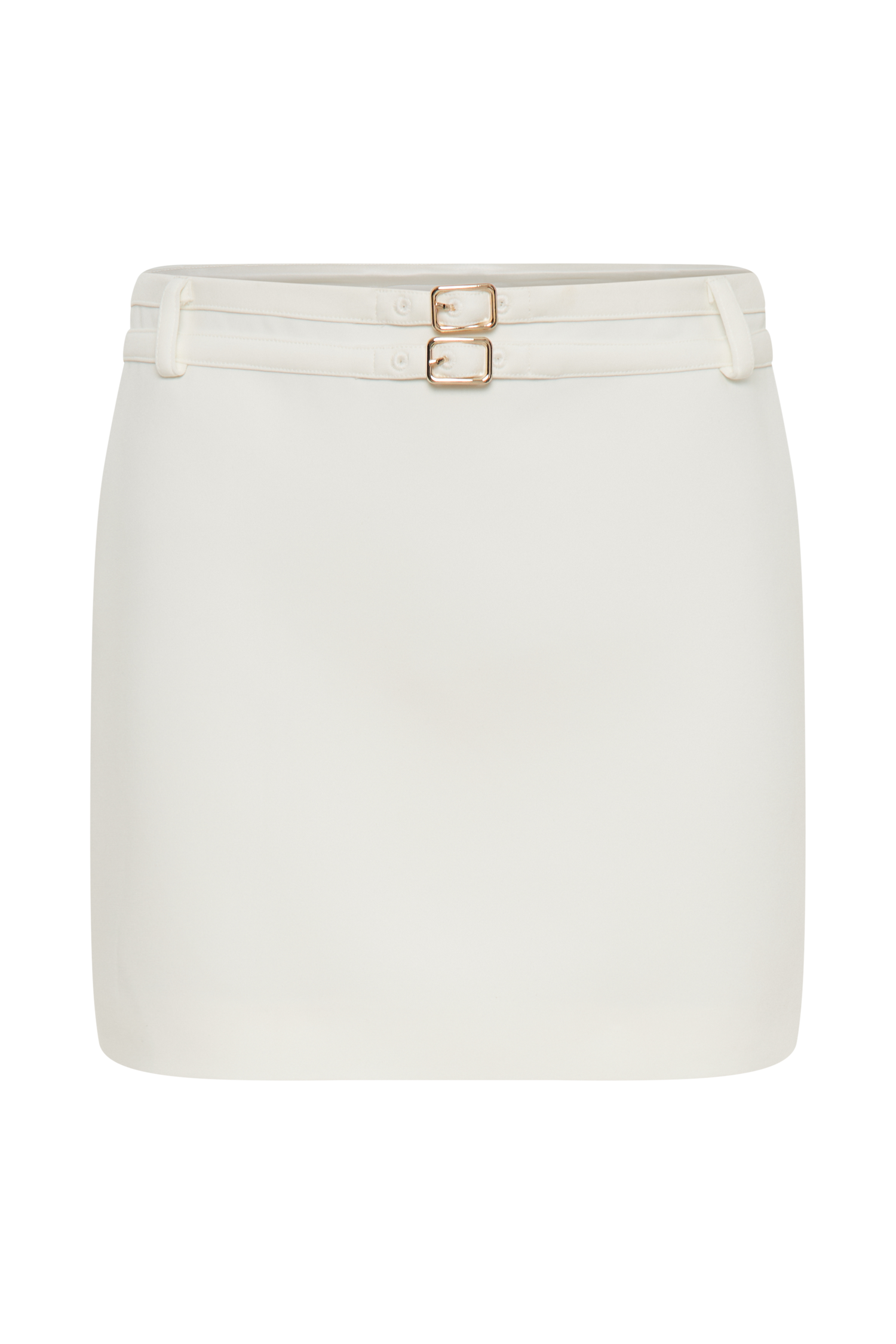 Mini Skirt with Buckle Detail & Side Zip | Letitia Suiting
