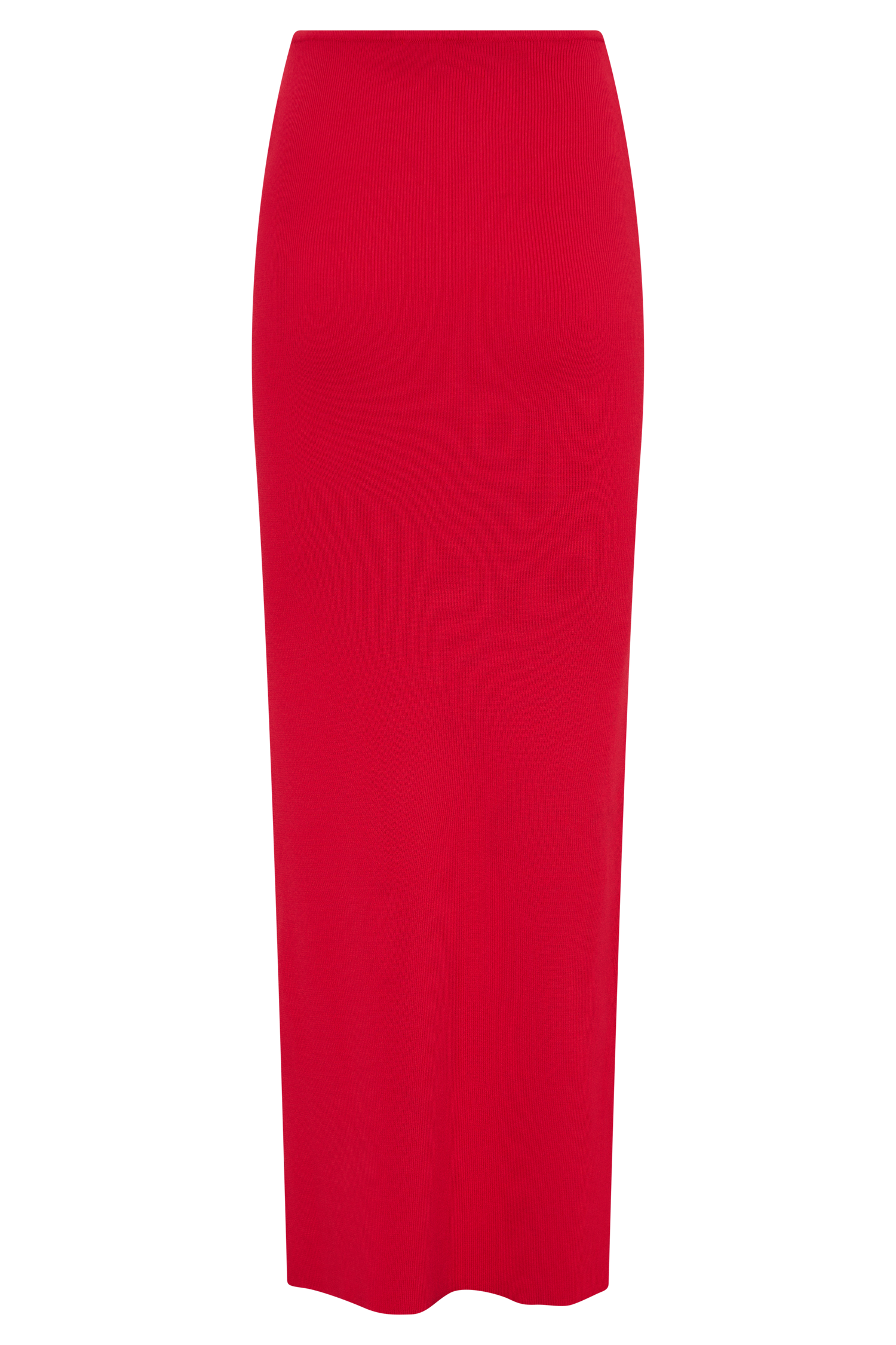 Fishtail Knit Maxi Skirt with Elastic Waist | Keaton Red
