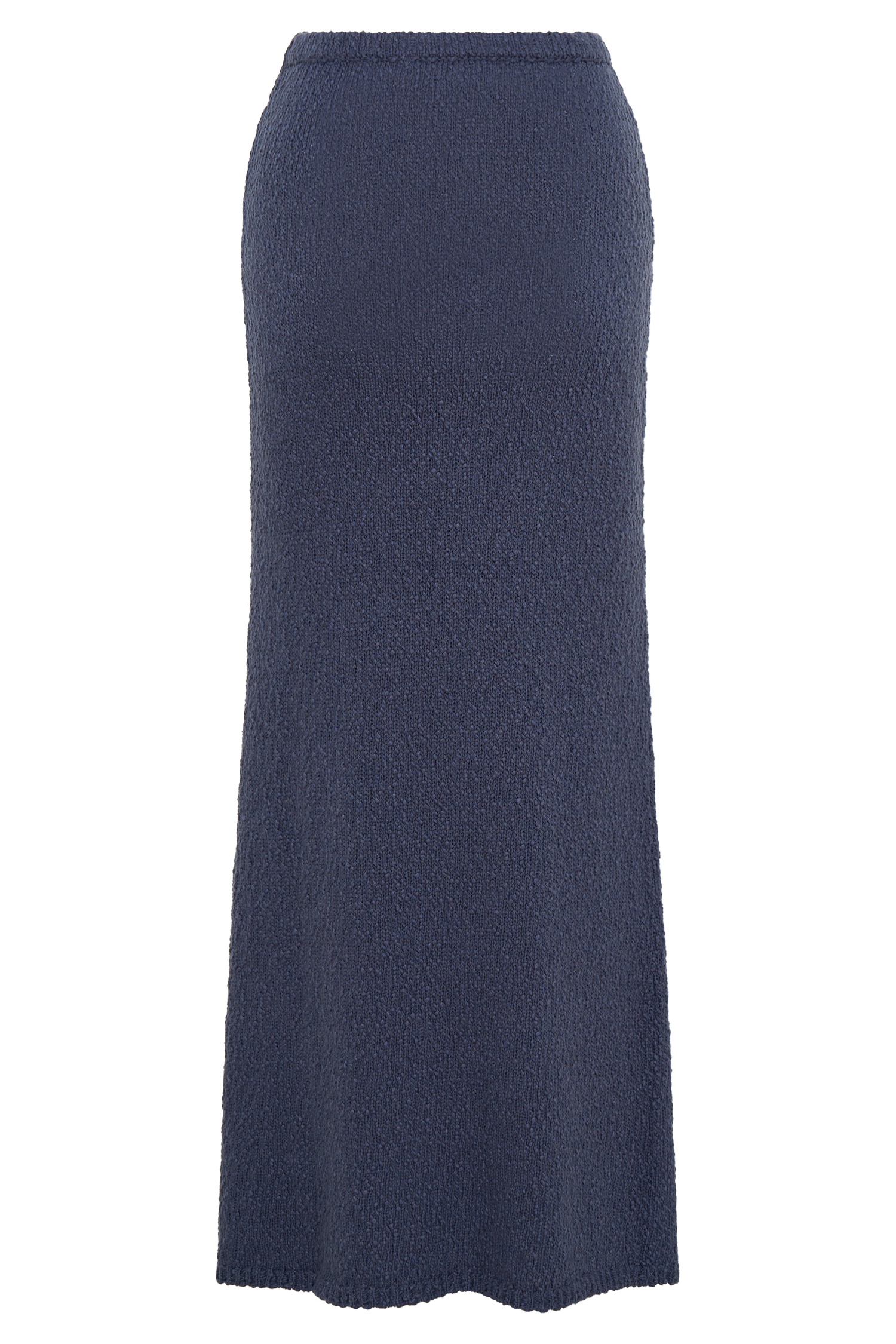 Boucle Maxi Skirt with Elastic Waist & Mid-Rise | Moira