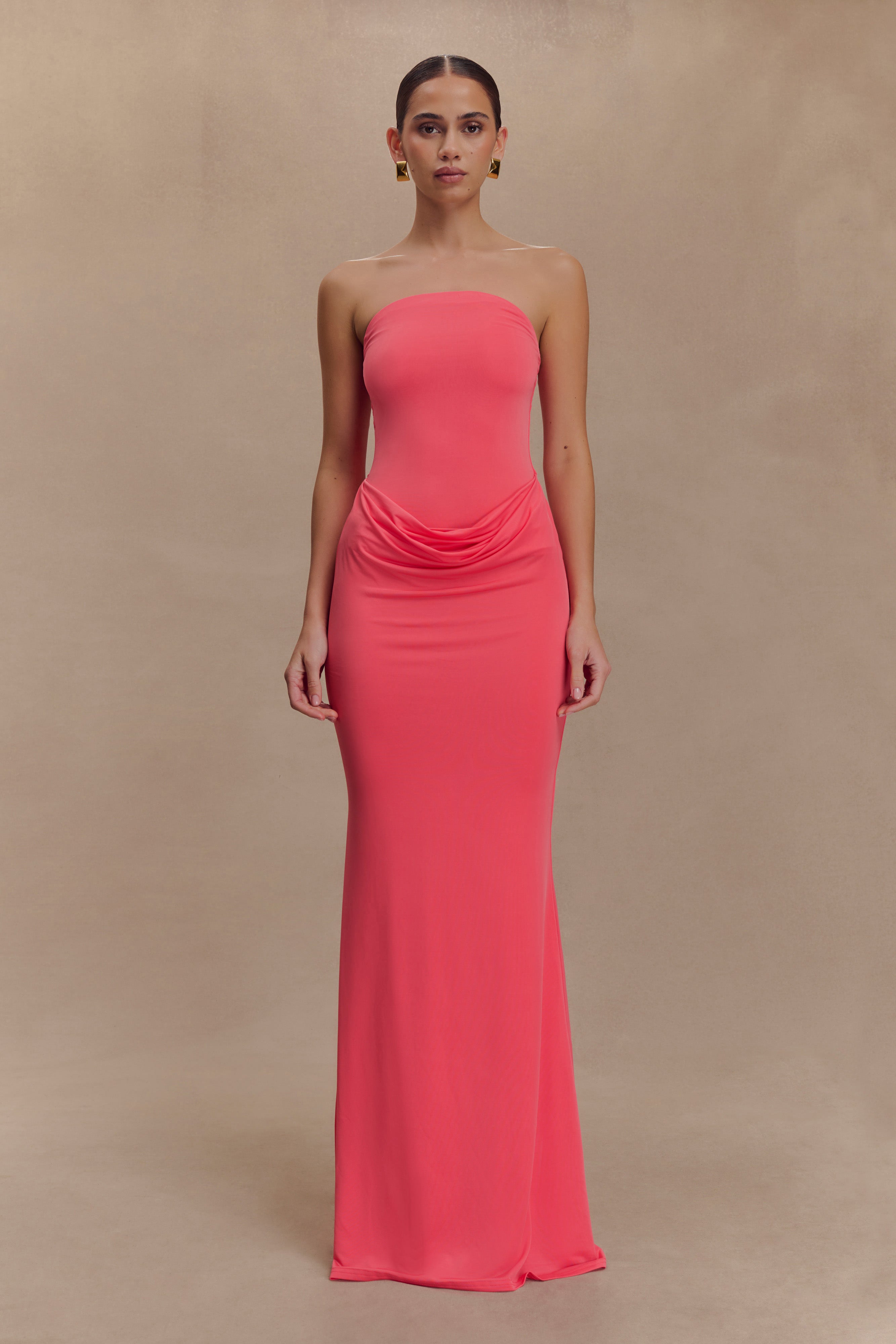 Strapless Maxi Dress with Fishtail Hem & Bodycon Fit | Madison
