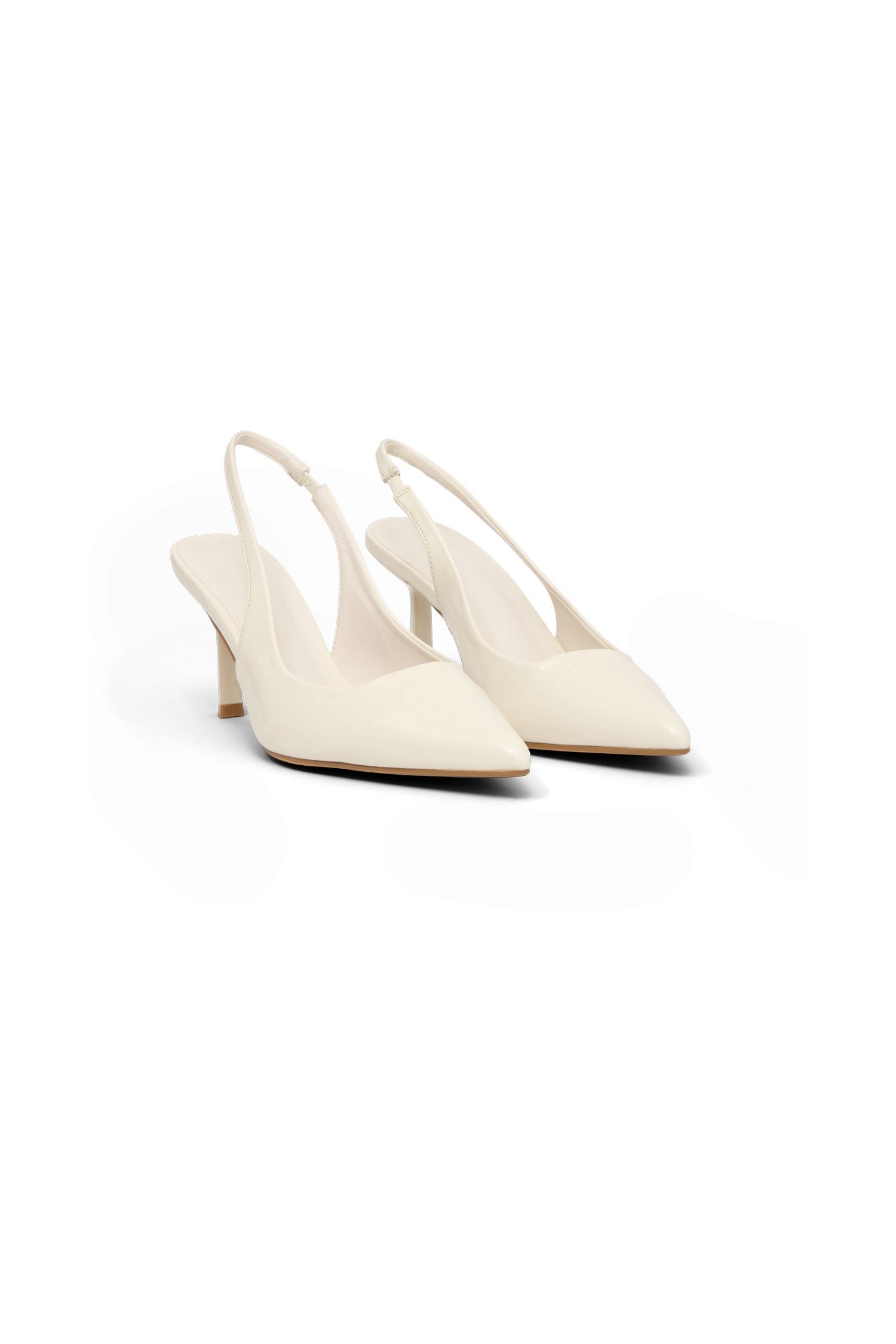 Pointed Toe Slingback Heels with Elastic Straps | Dasha Ivory