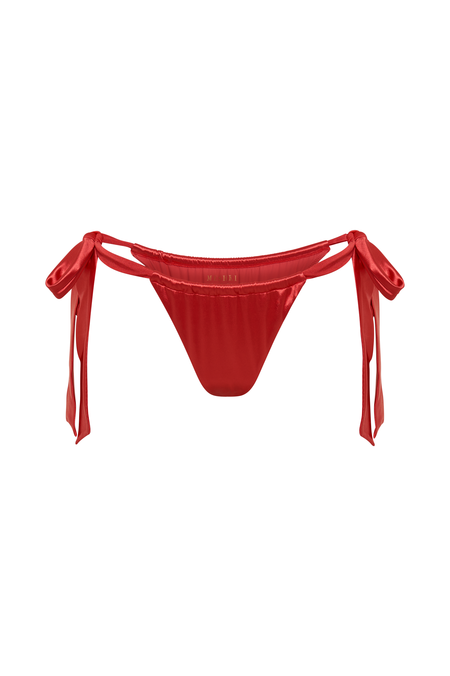 Satin Knot Bikini Bottom with Adjustable Ties | Danika