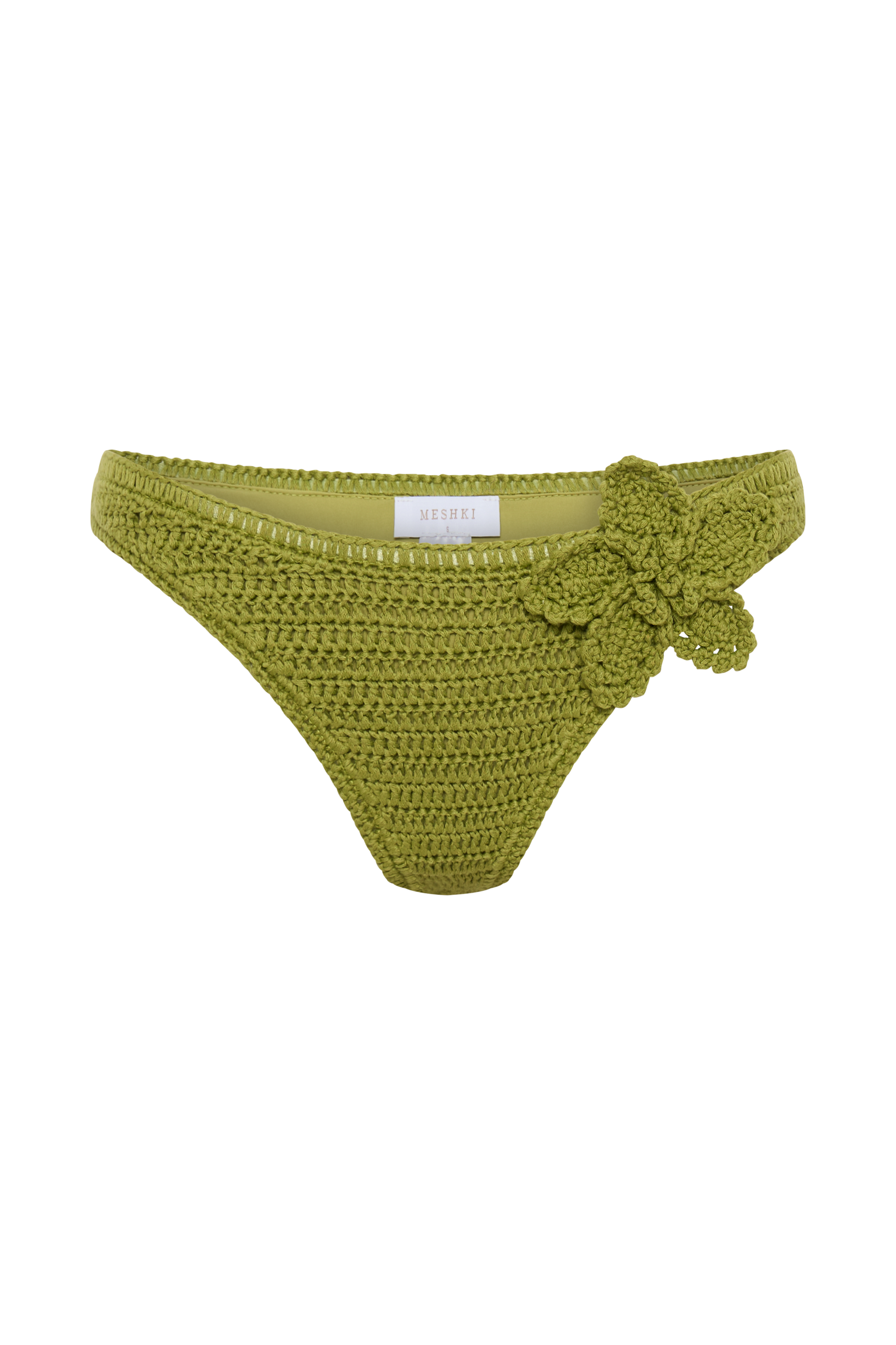 Floral Crochet Bikini Bottom with Tie Sides | Skye Swimwear