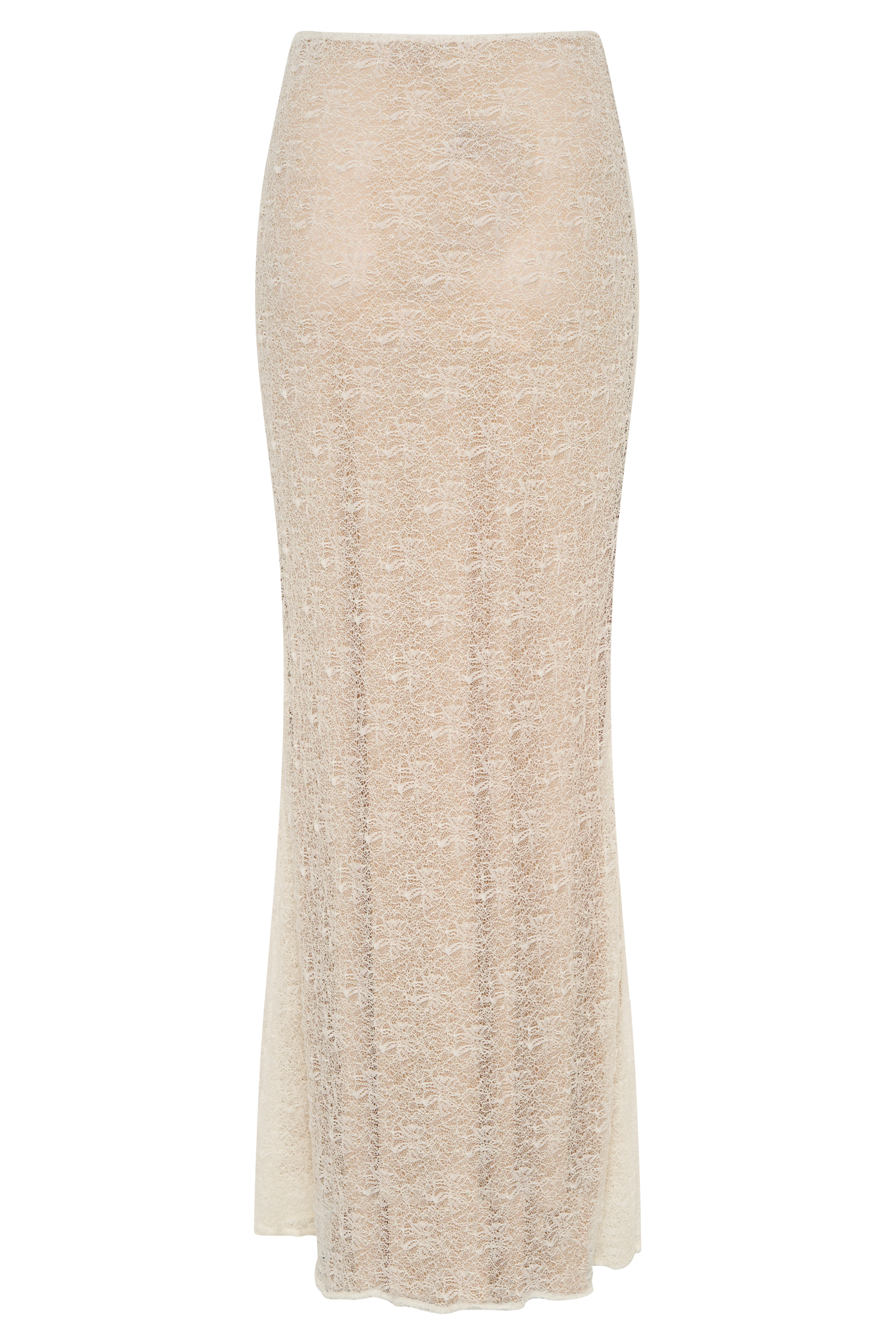 Sheer Lace Maxi Skirt with Fishtail Hem & Mesh Lining | Robyn Ivory