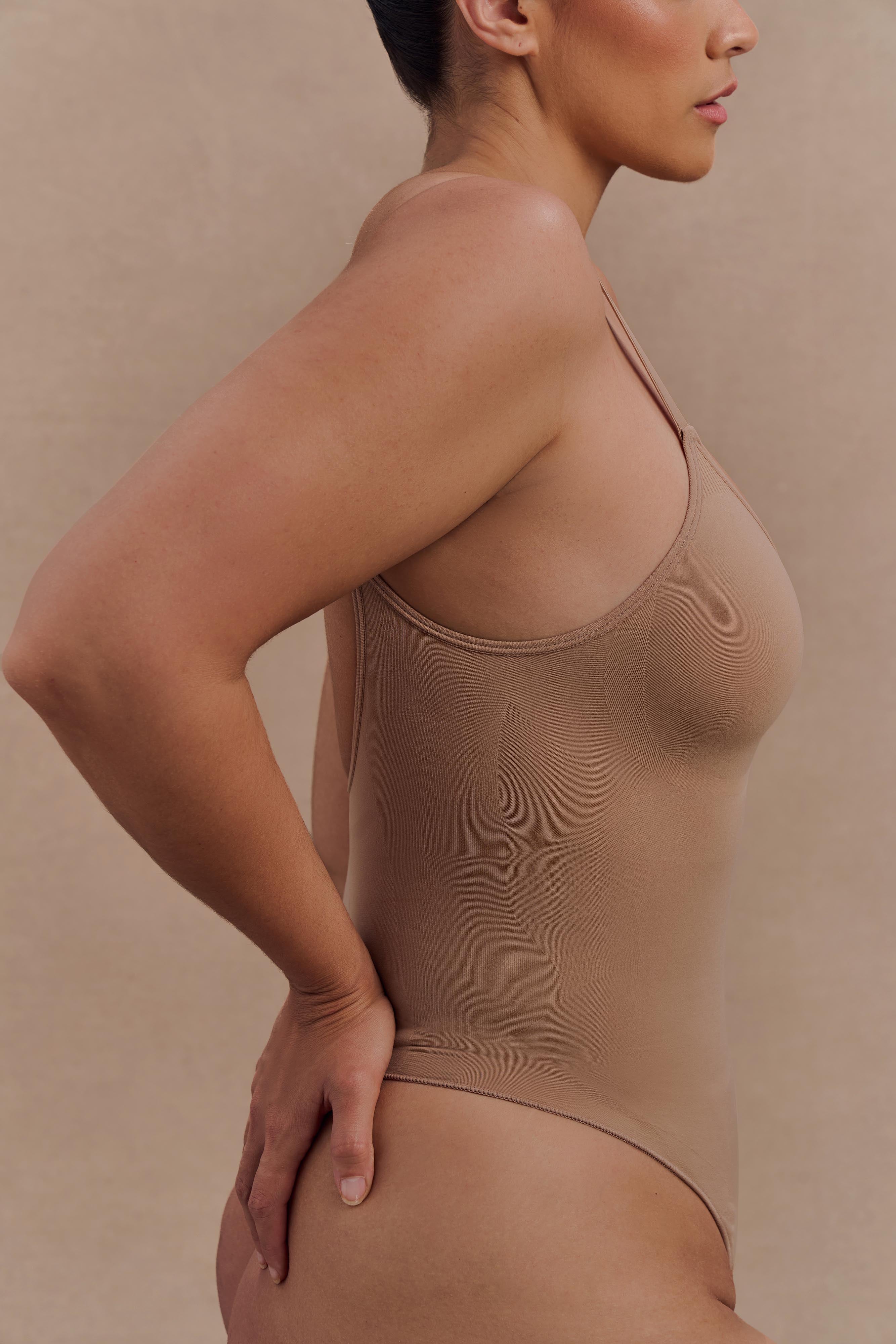 Backless Shapewear Bodysuit with Waist Support | Alyssa Latte