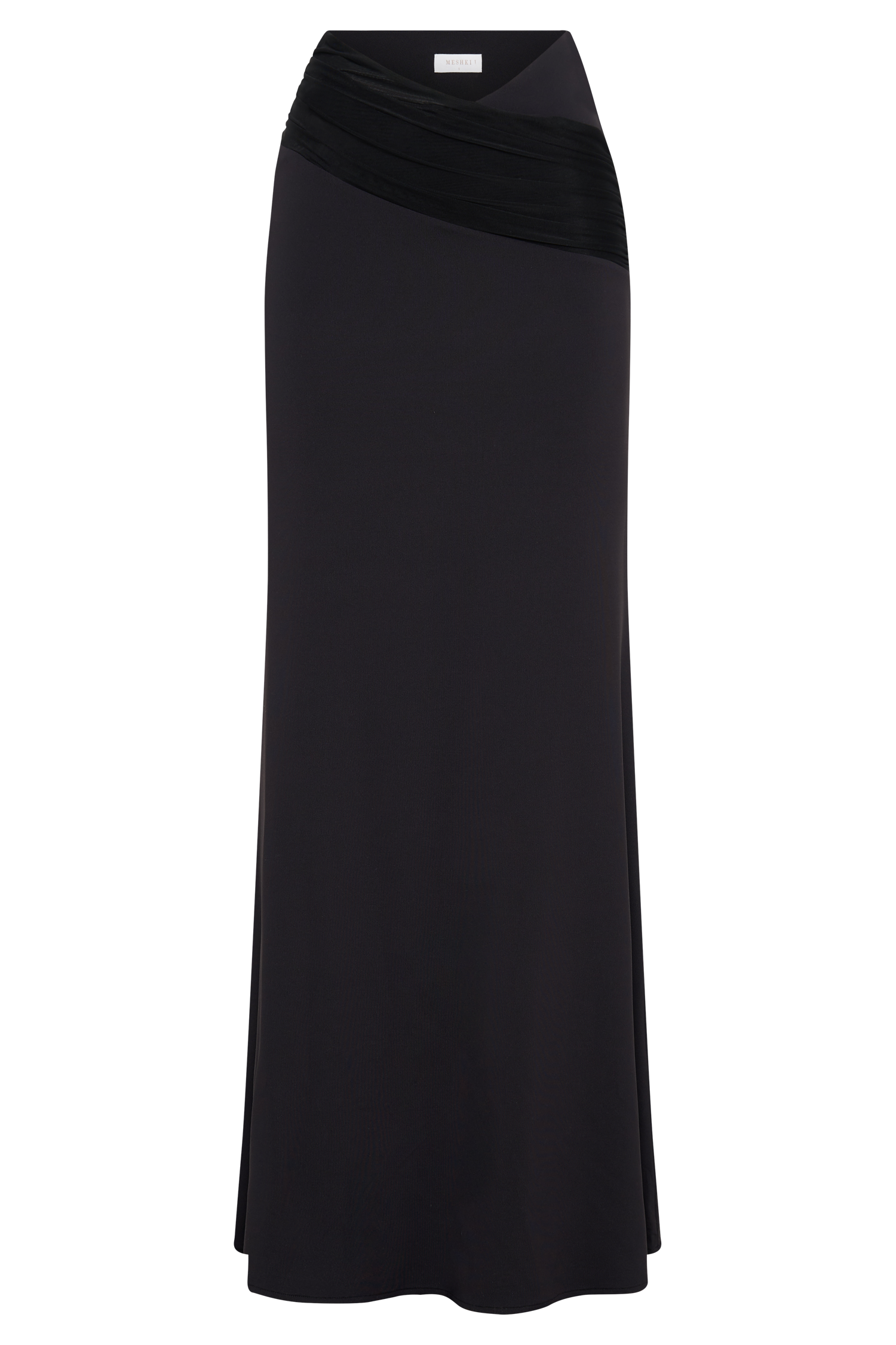 Recycled Nylon Mesh Maxi Skirt - Black | Jules