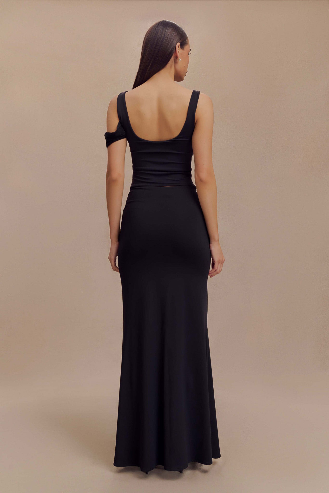 Recycled Nylon Mesh Maxi Skirt - Black | Jules