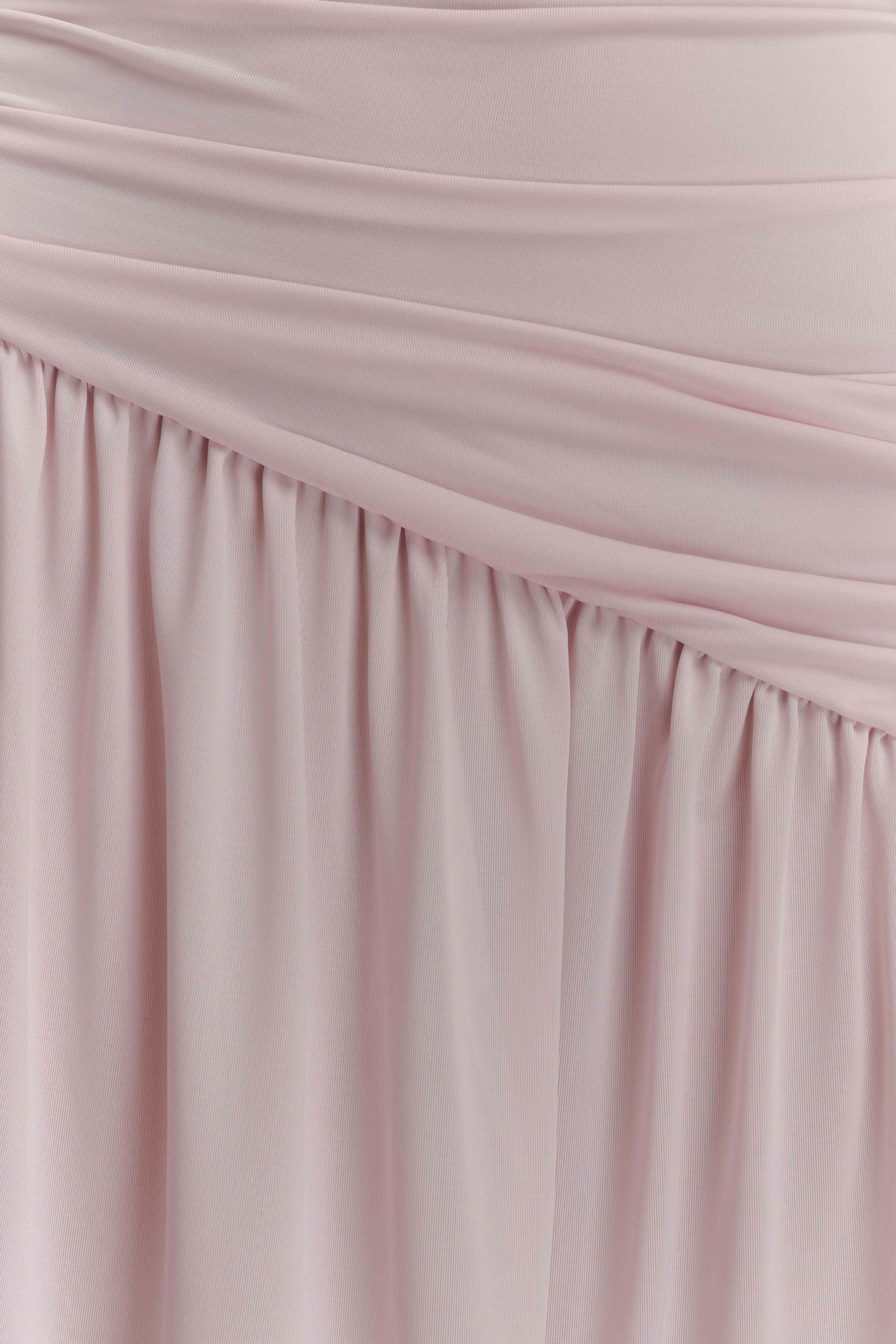 Strapless Maxi Dress with Side Split & Ruched Bodice | Bex