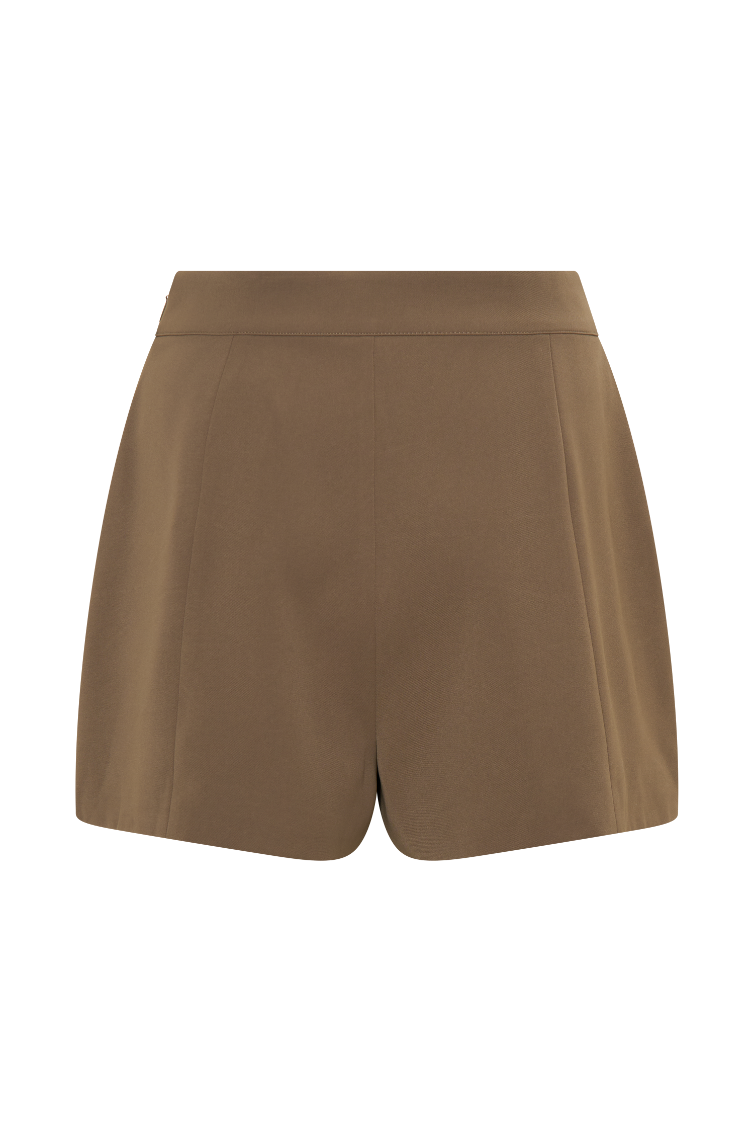 Women's Suiting Shorts with Side Zip & Pockets | Korrie Cacao Brown