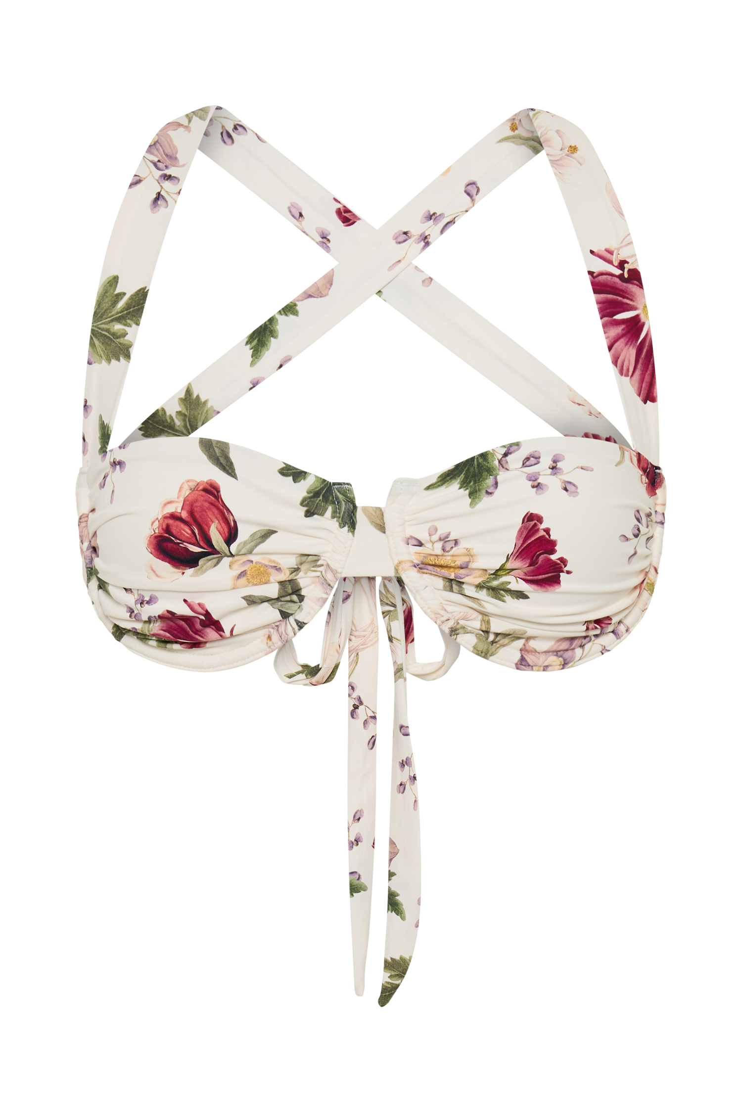 Recycled Ruched Underwire Bikini Top with Adjustable Straps | Kai Bella Rosa