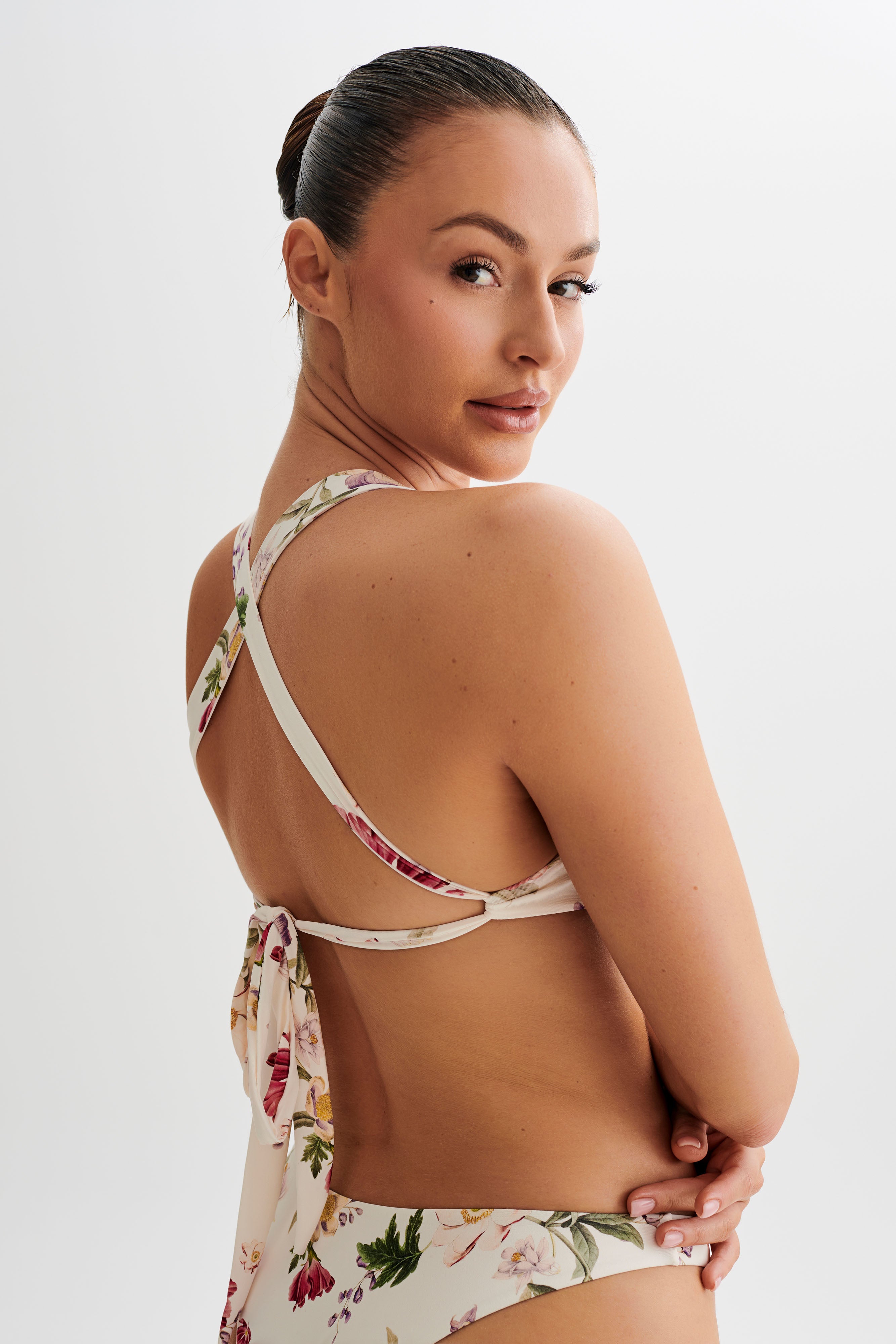 Recycled Ruched Underwire Bikini Top with Adjustable Straps | Kai Bella Rosa