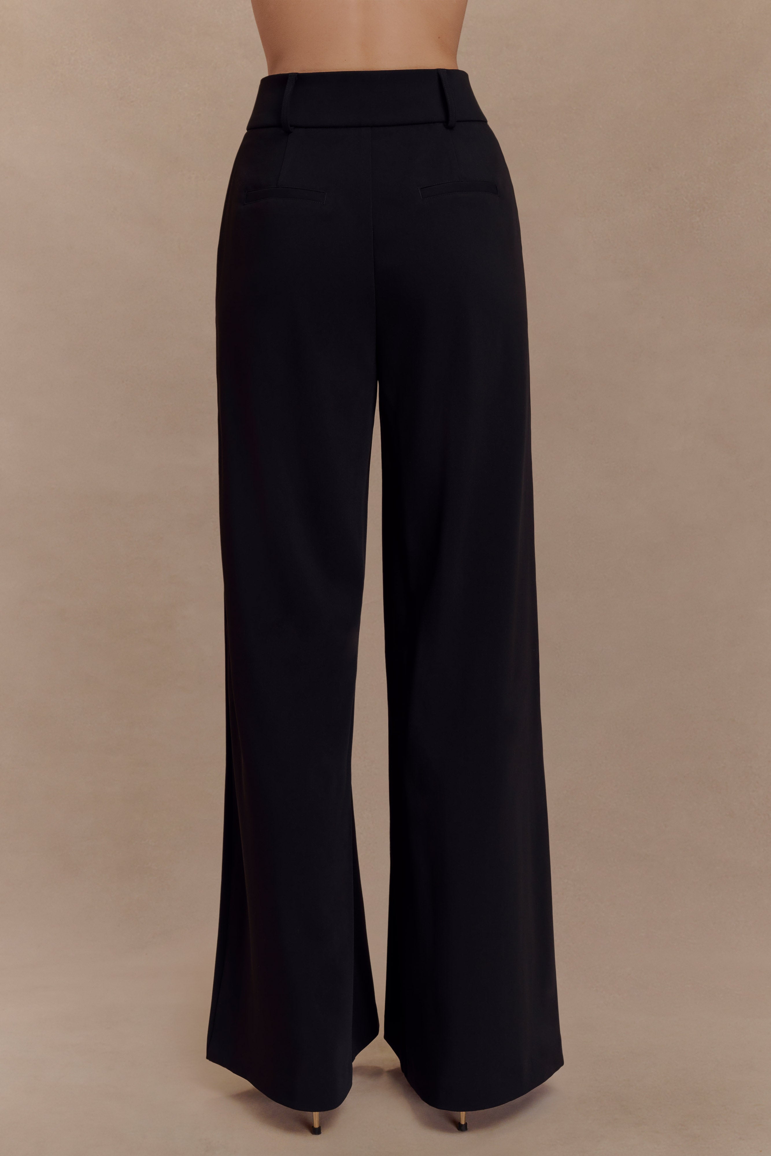 Pleated Wide Leg Pants for Women - Jacqueline Black | Elegant & Versatile