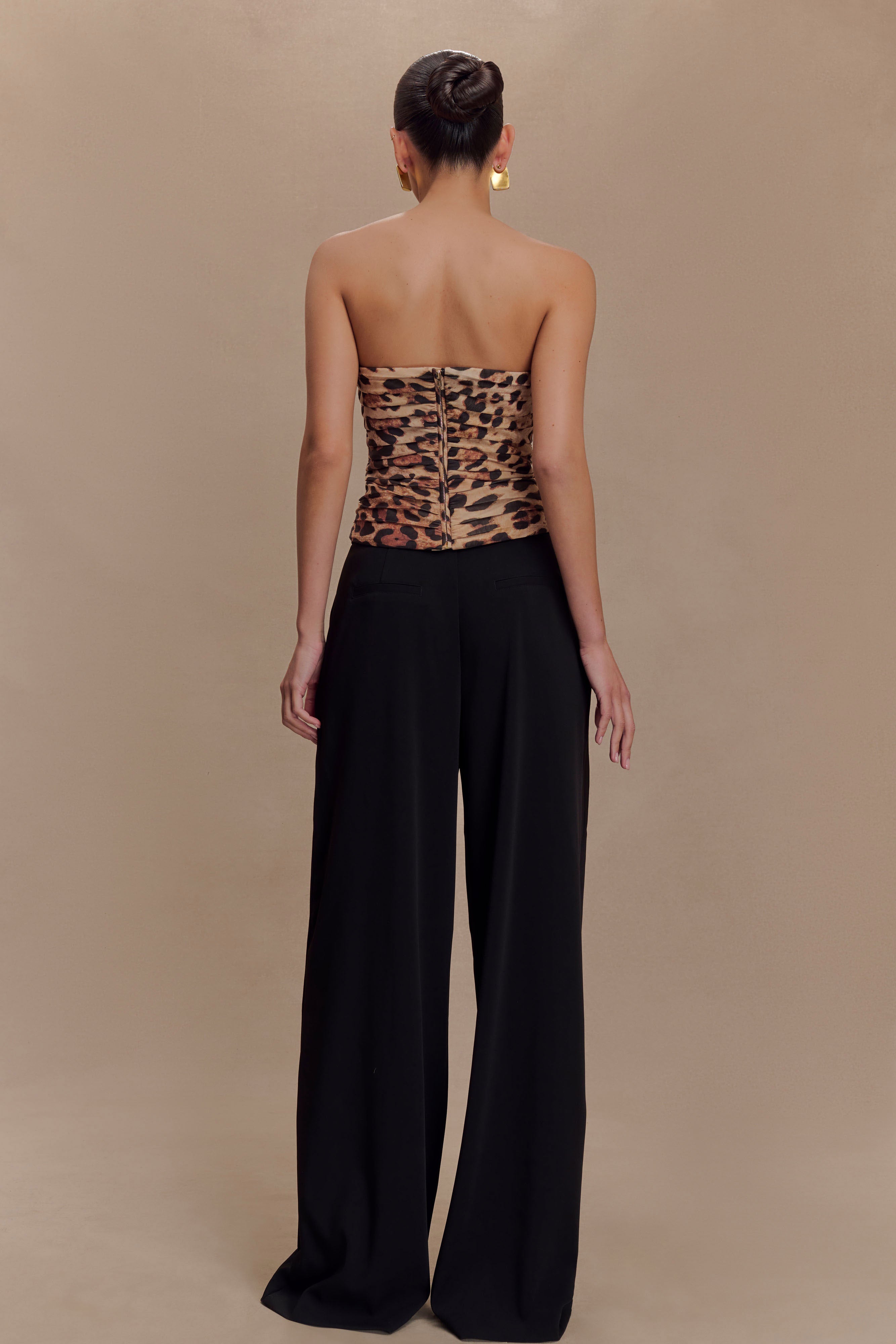 Pleated Wide Leg Pants for Women - Jacqueline Black | Elegant & Versatile