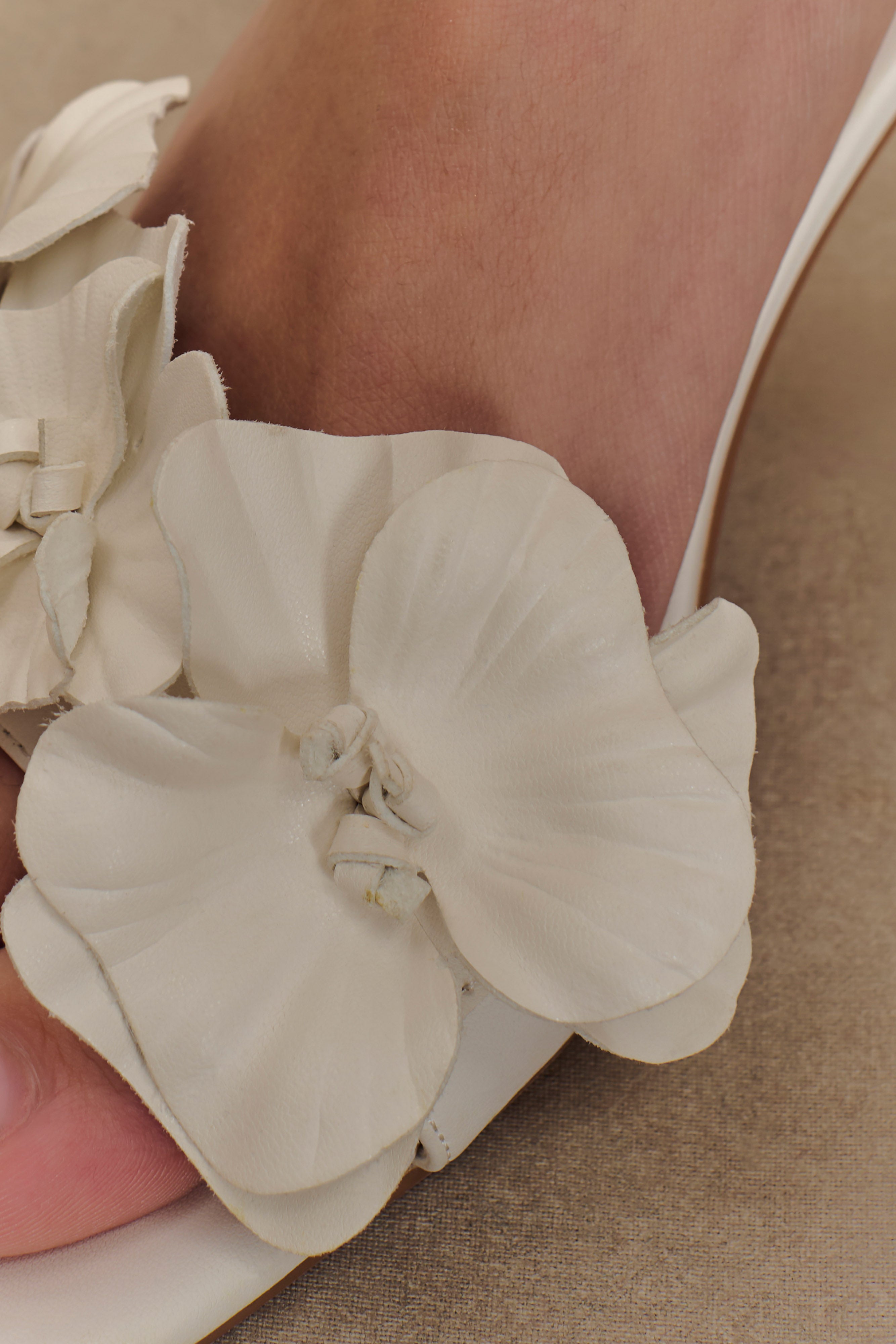 Floral Stiletto Heels with Flower Strap | Melissa Ivory