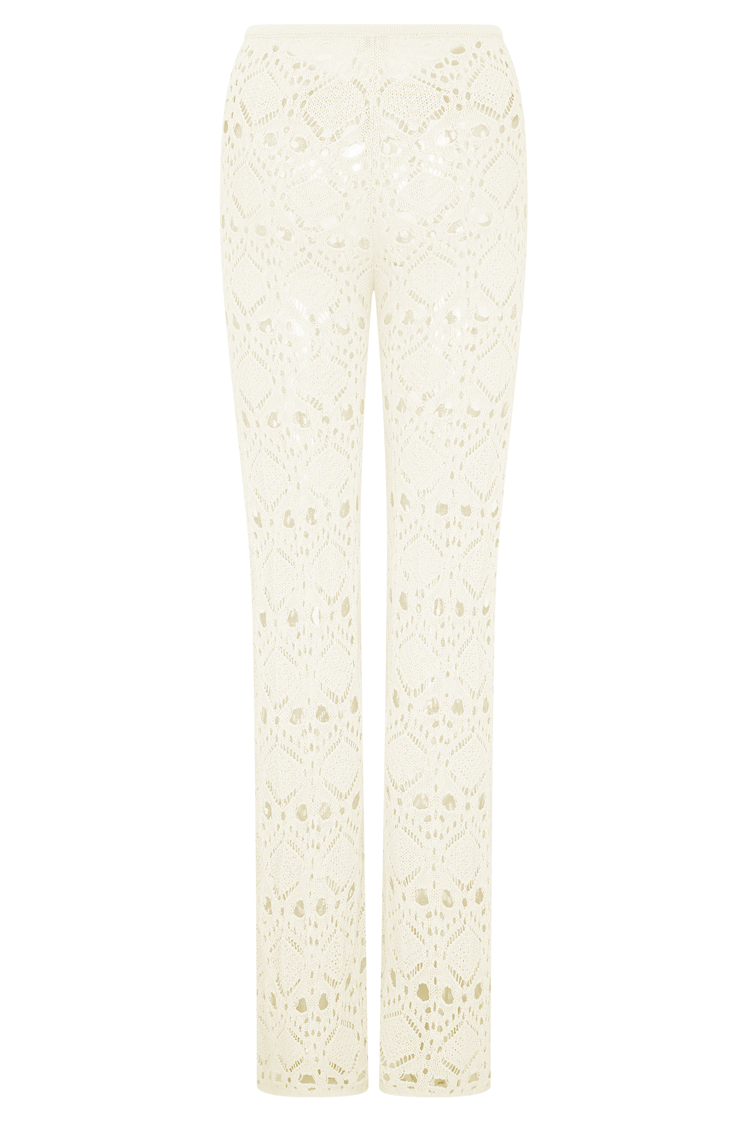 Crochet Knit Pants for Women - Ivory | Trena