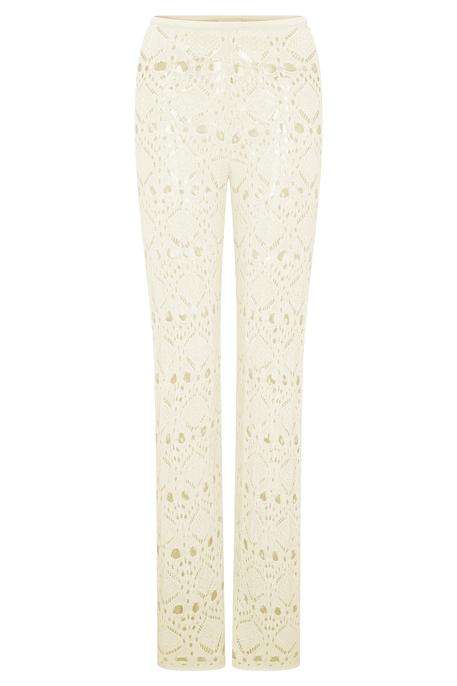 Crochet Knit Pants for Women - Ivory | Trena