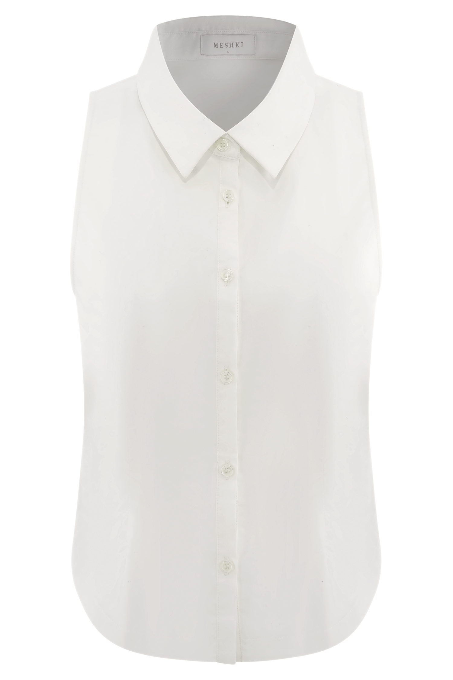 Women's Sleeveless Halter Shirt with Back Belt Detail | Selene