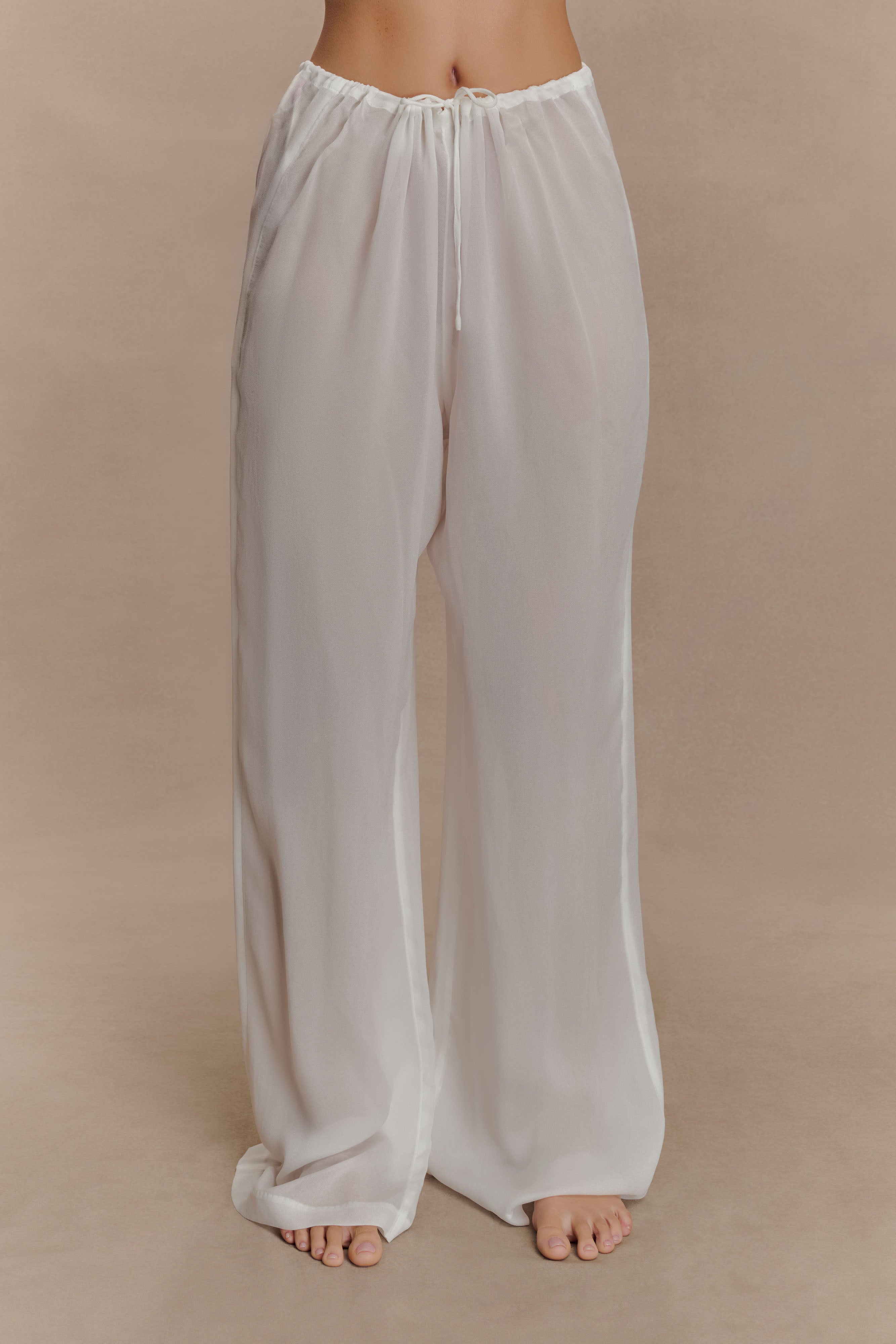 Sheer Straight Leg Pants for Effortless Layering | Tonya Ivory