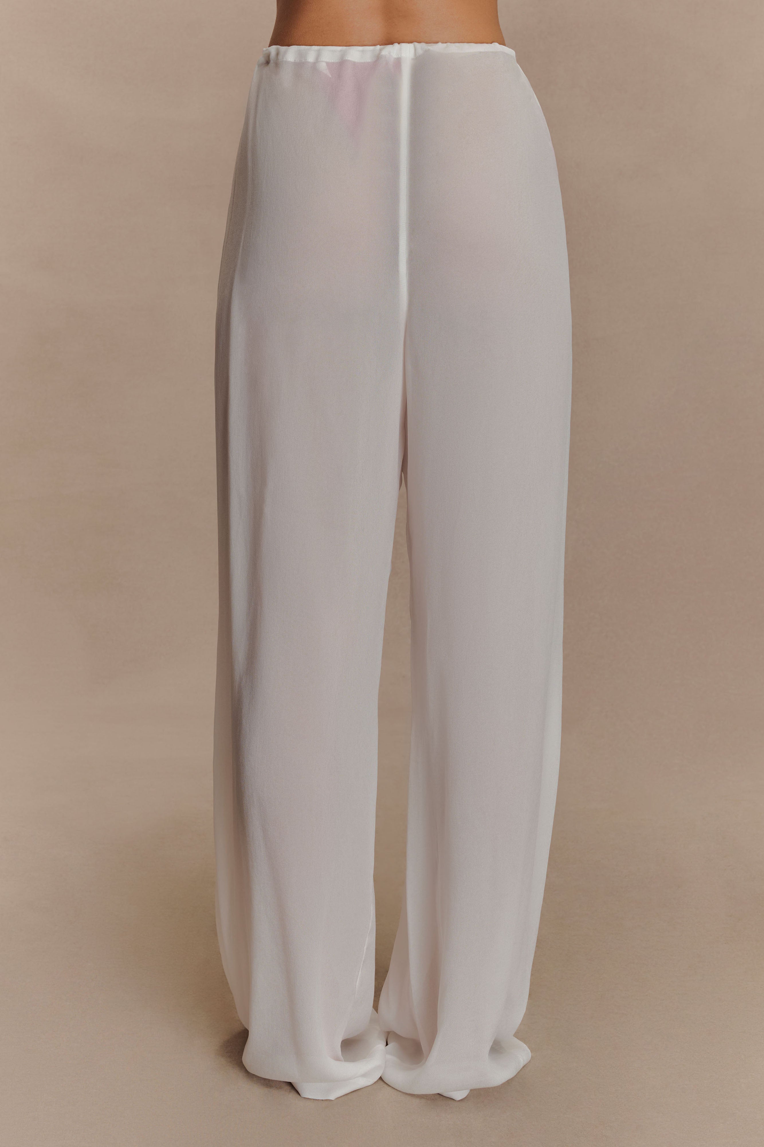 Sheer Straight Leg Pants for Effortless Layering | Tonya Ivory
