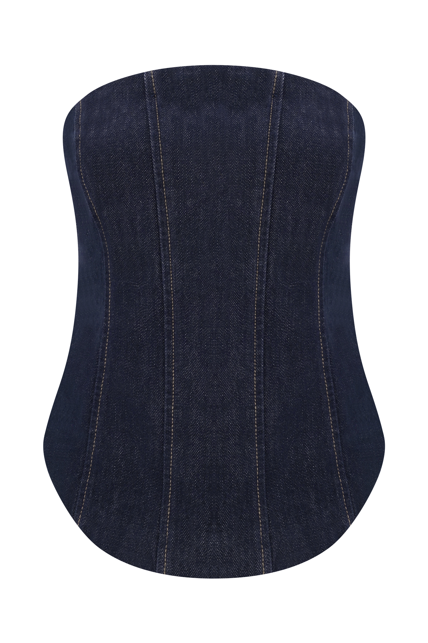 Strapless Denim Corset for Women | Washed Indigo Blue | MONTE