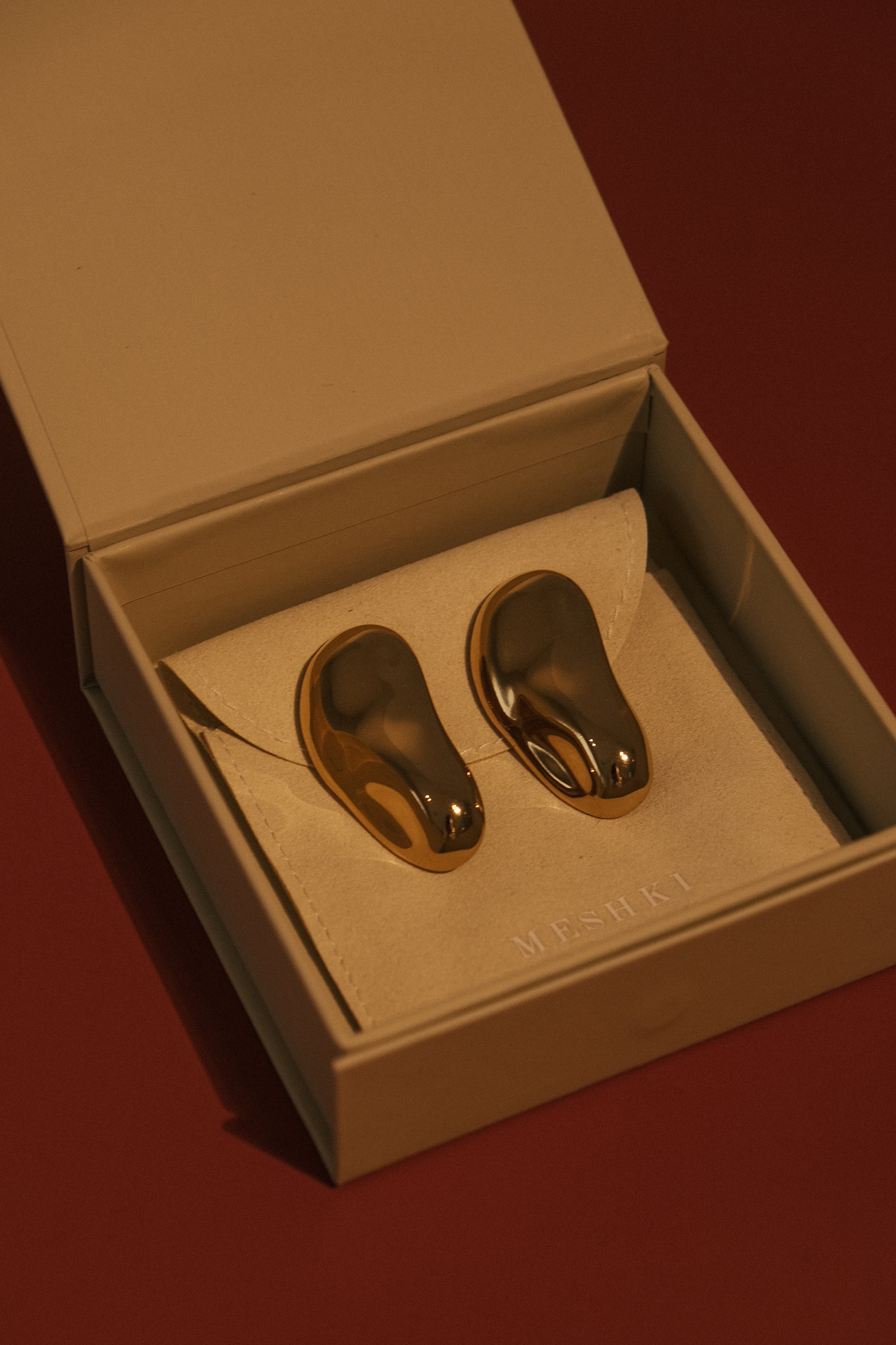 Gold Horizontal Earrings | Modern Abstract Design | Alicia