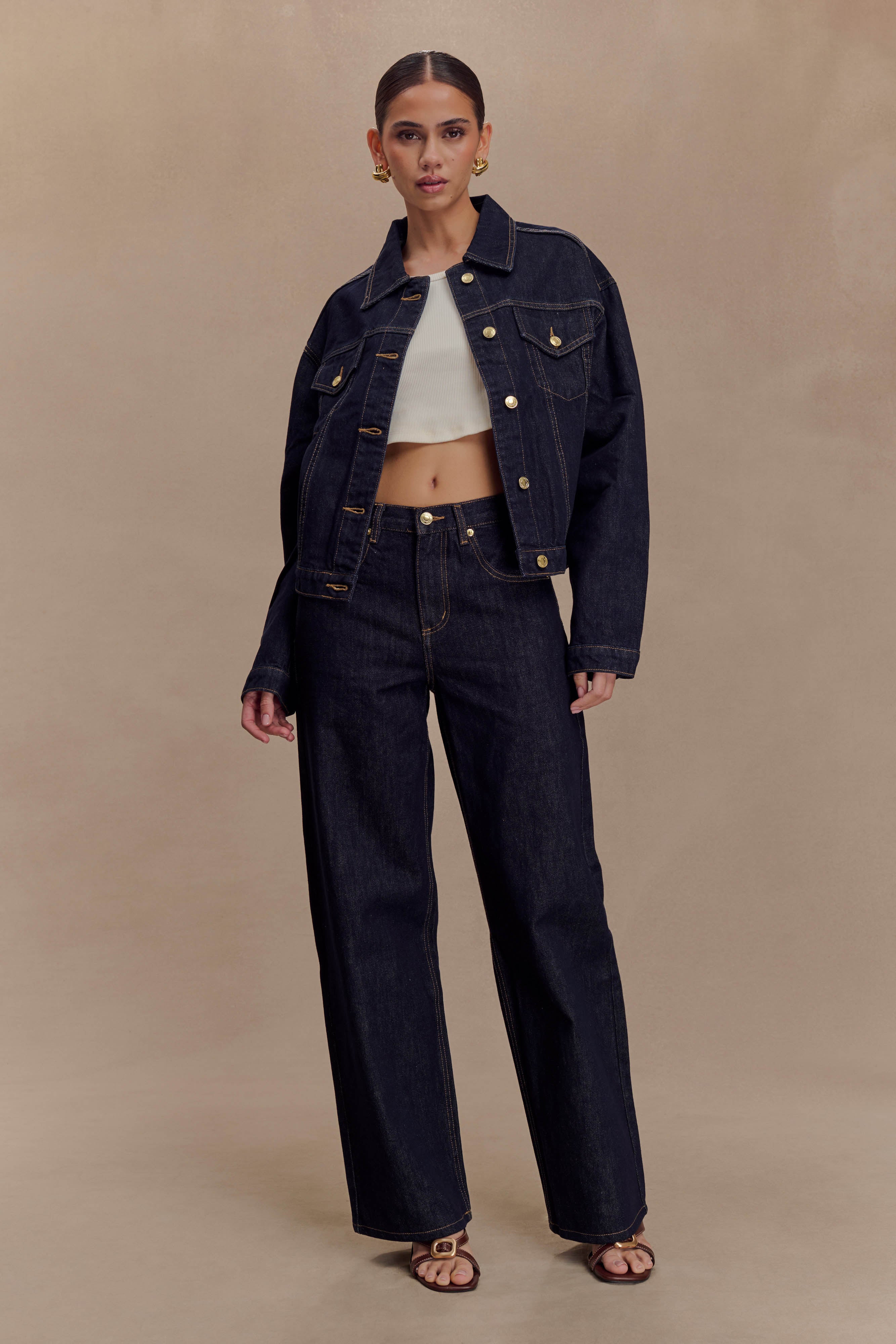 Mid Rise Straight Leg Jeans in Washed Indigo | Mannon Denim