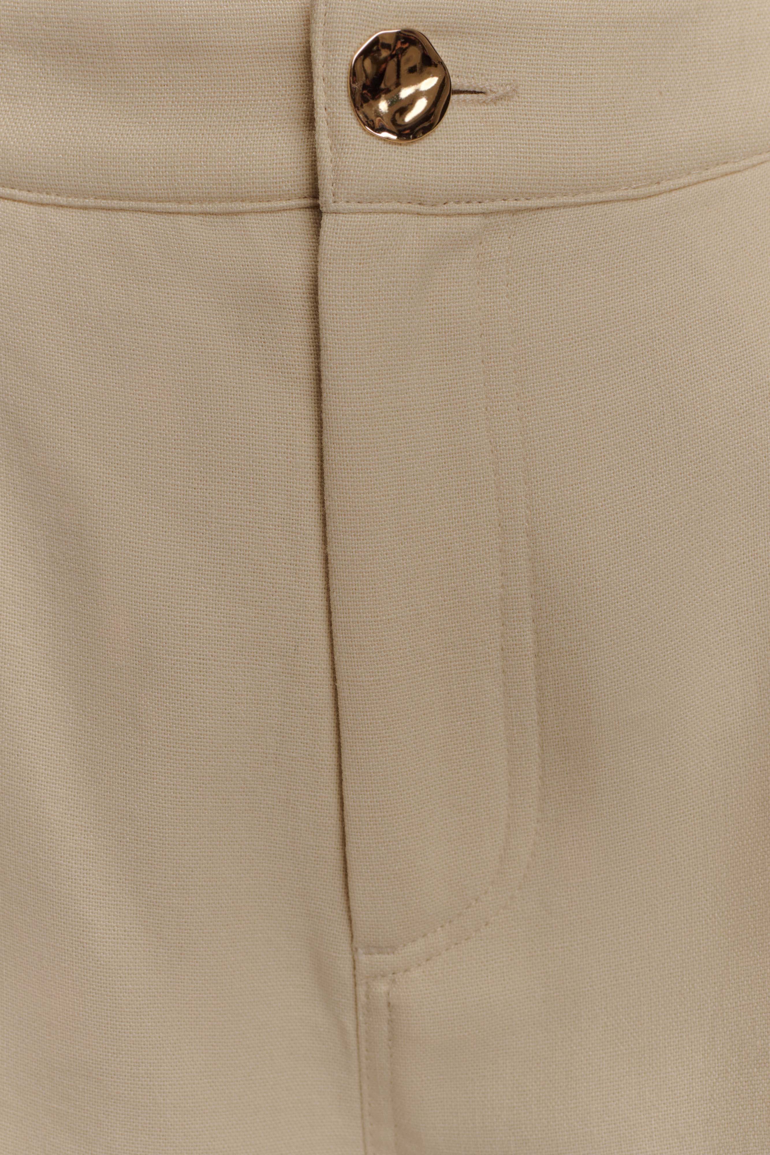 High-Waisted Linen Shorts for Women | Andina Natural Beige