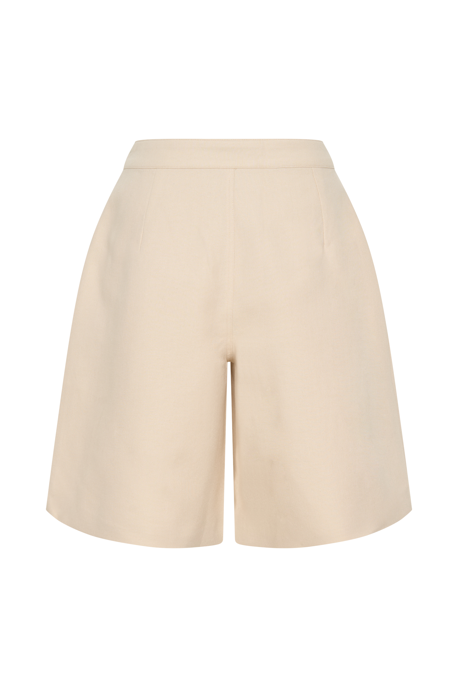 High-Waisted Linen Shorts for Women | Andina Natural Beige