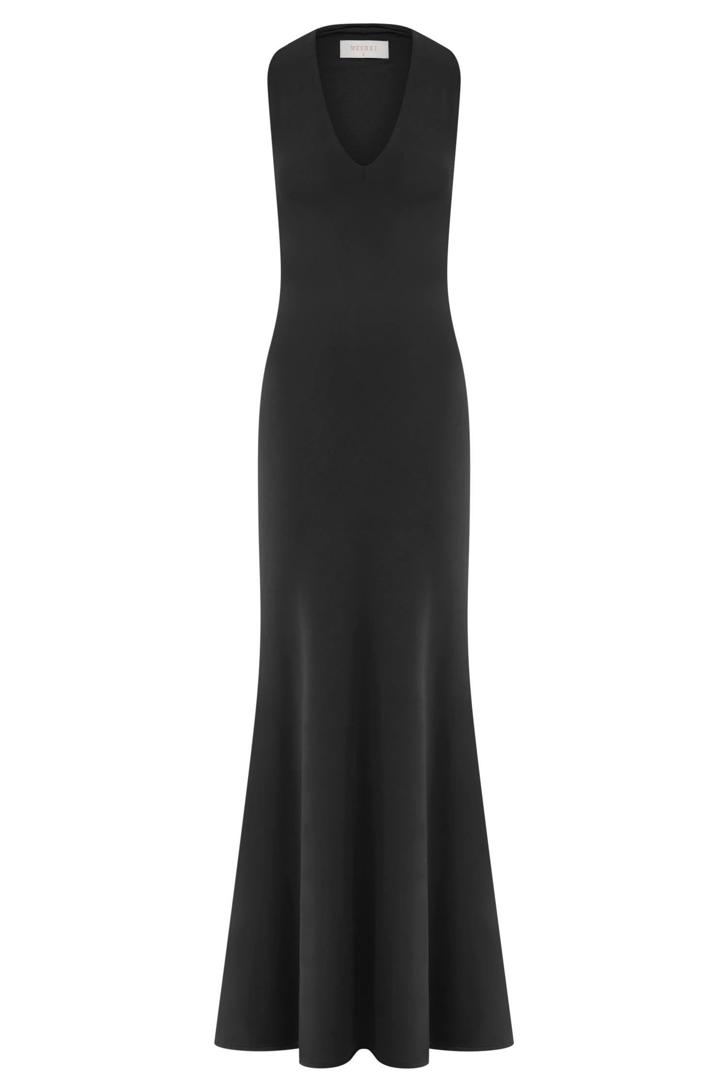 V Neck Maxi Dress with Racer Back & Fishtail Hem | Elke